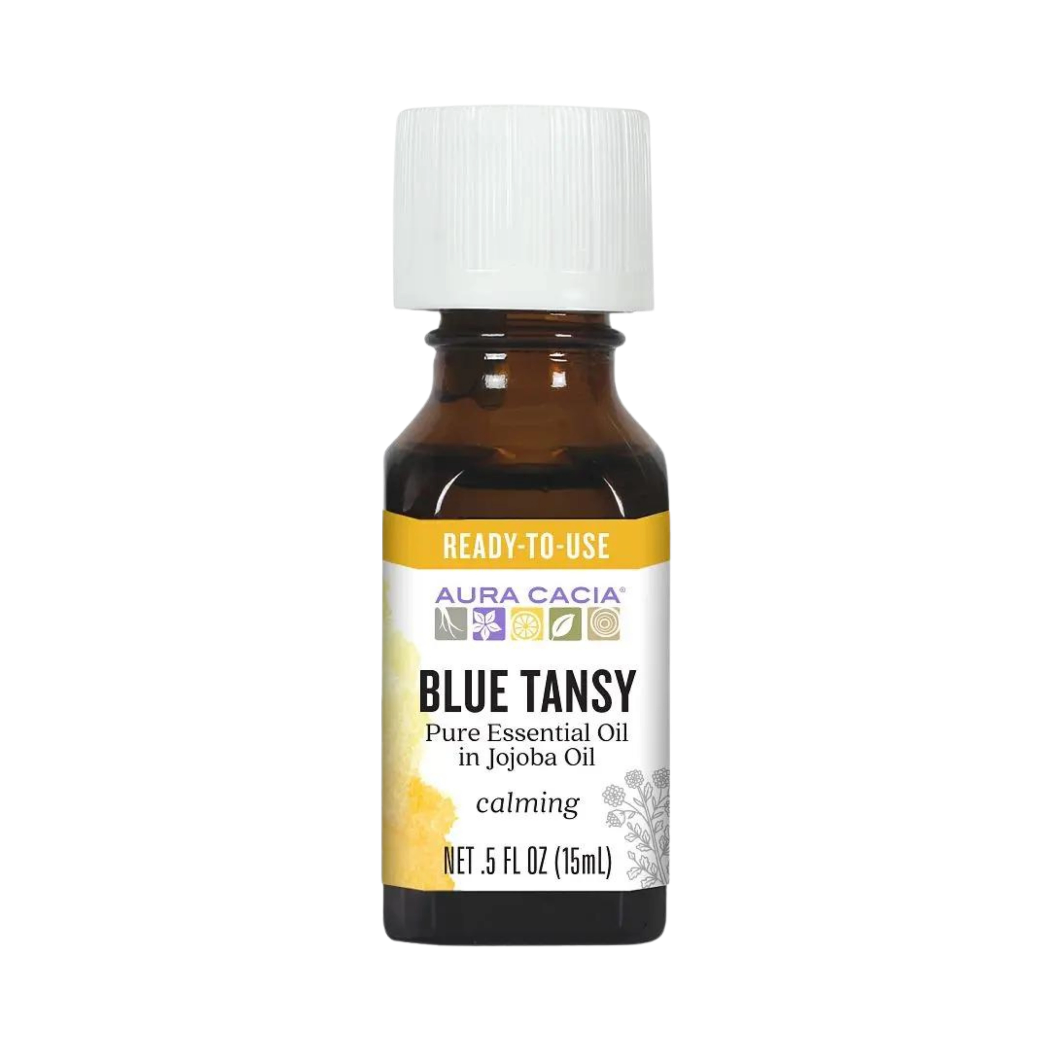 Aura Cacia, Essential Oil In Jojoba Oil, Blue Tansy, 0.5 Fl Oz