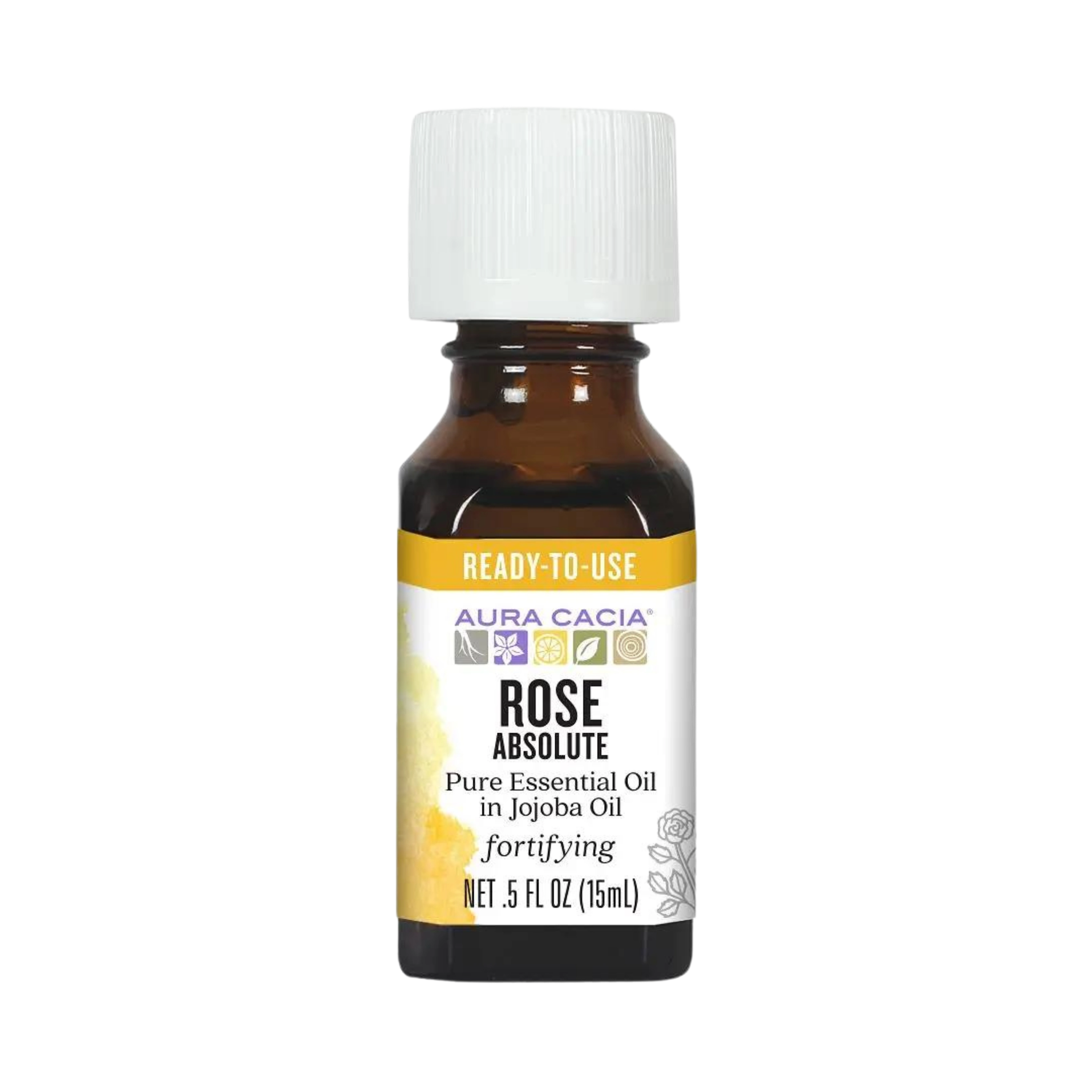 Aura Cacia, Essential Oil In Jojoba Oil, Rose Absolute, 0.5 Oz
