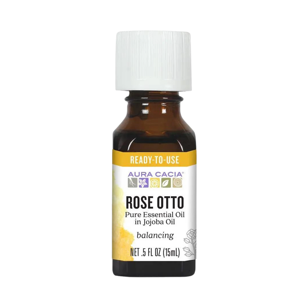 Aura Cacia, Essential Oil In Jojoba Oil, Rose Otto, 0.5 Oz