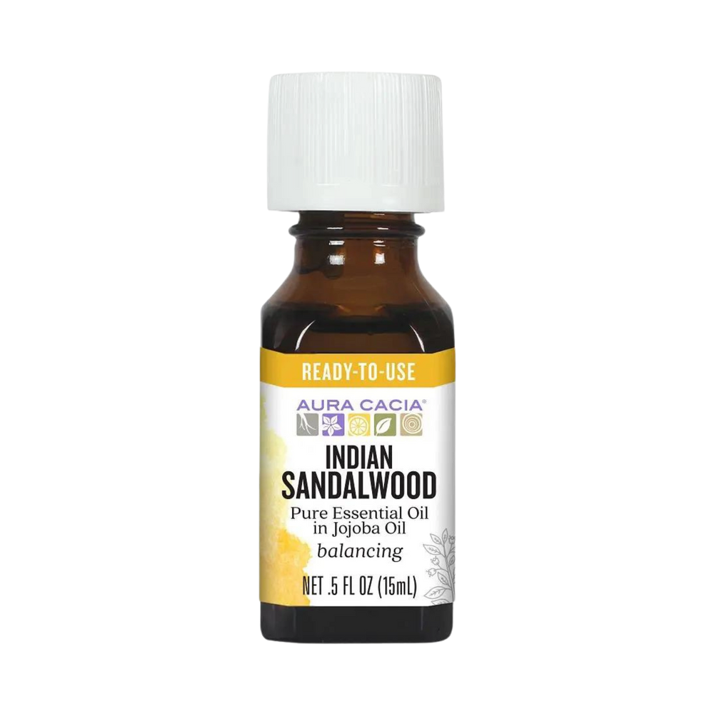 Aura Cacia, Essential Oil In Jojoba Oil, Sandalwood, 0.5 Oz