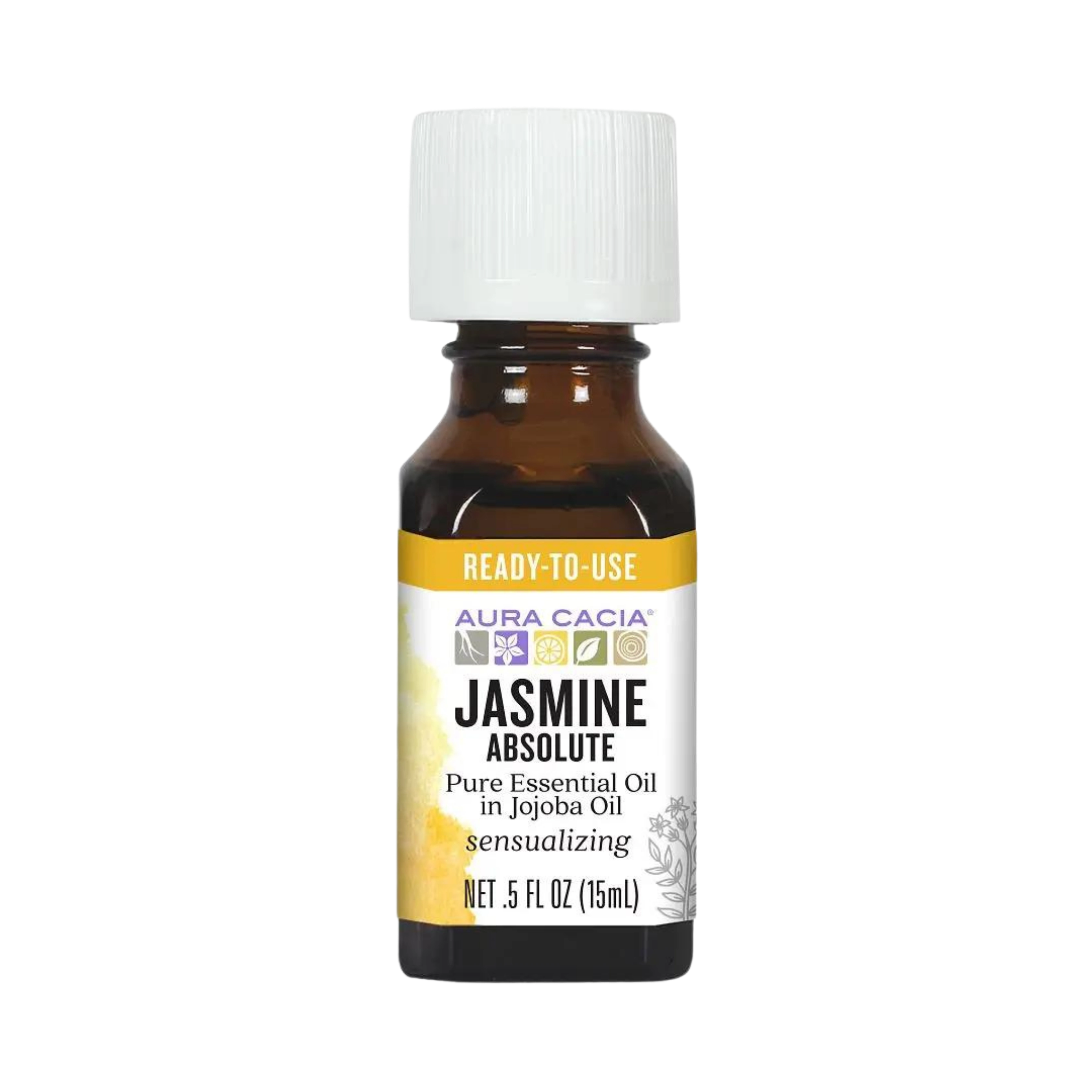 Aura Cacia, Essential Oil, Jasmine Absolute, 0.5 Oz