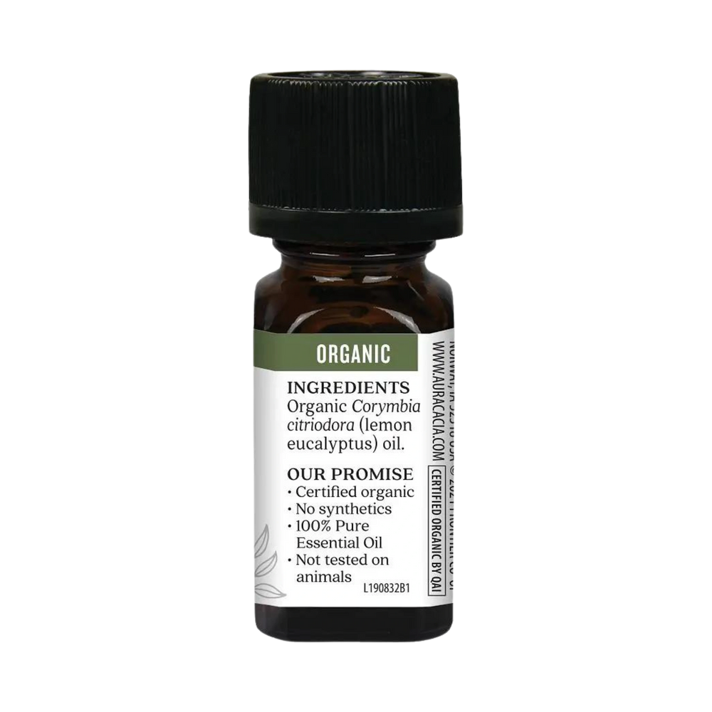 Aura Cacia, Essential Oil, Organic Lemon Eucalyptus, 0.25 Fl Oz