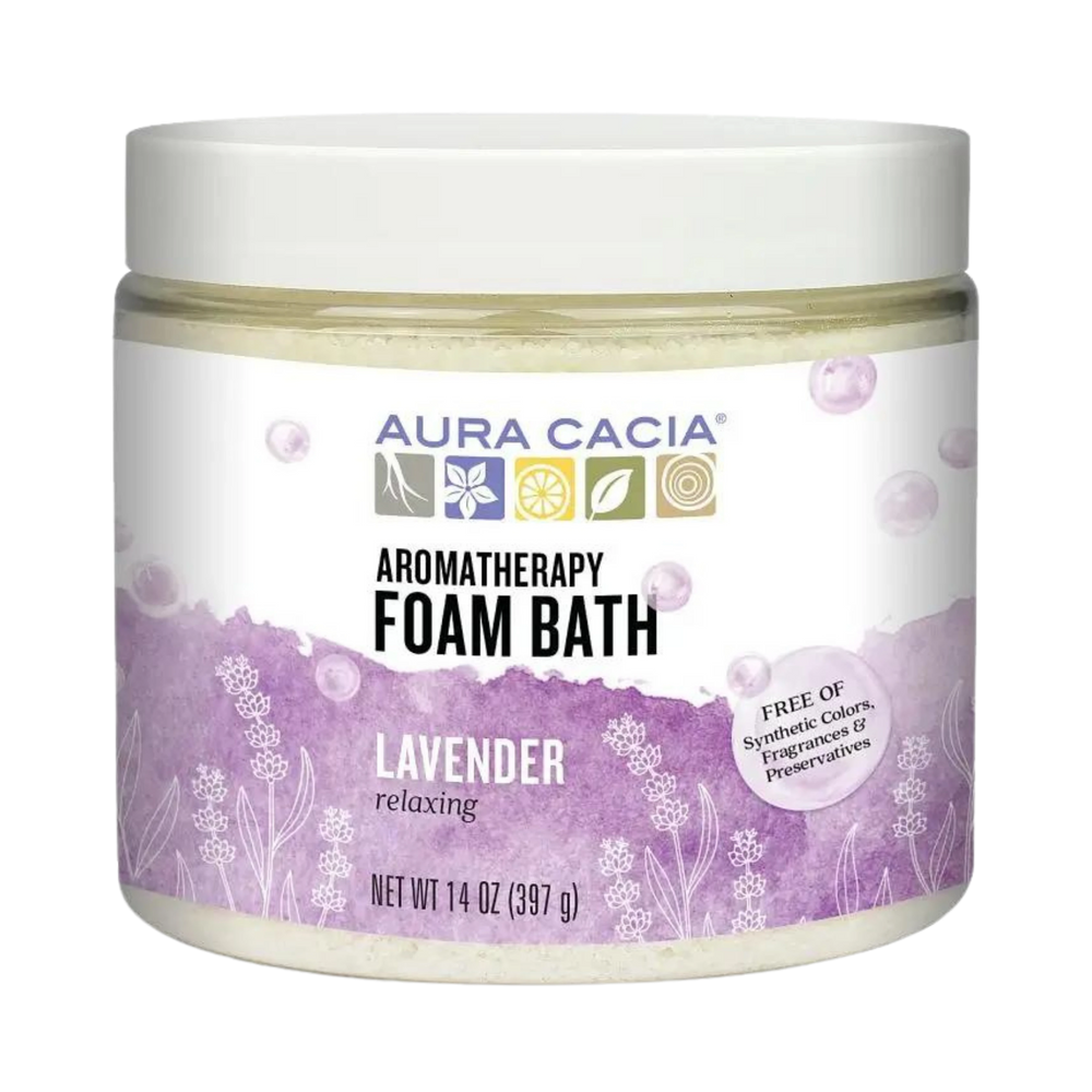 Aura Cacia, Foam Bath, Relaxing Lavender, 14 Oz