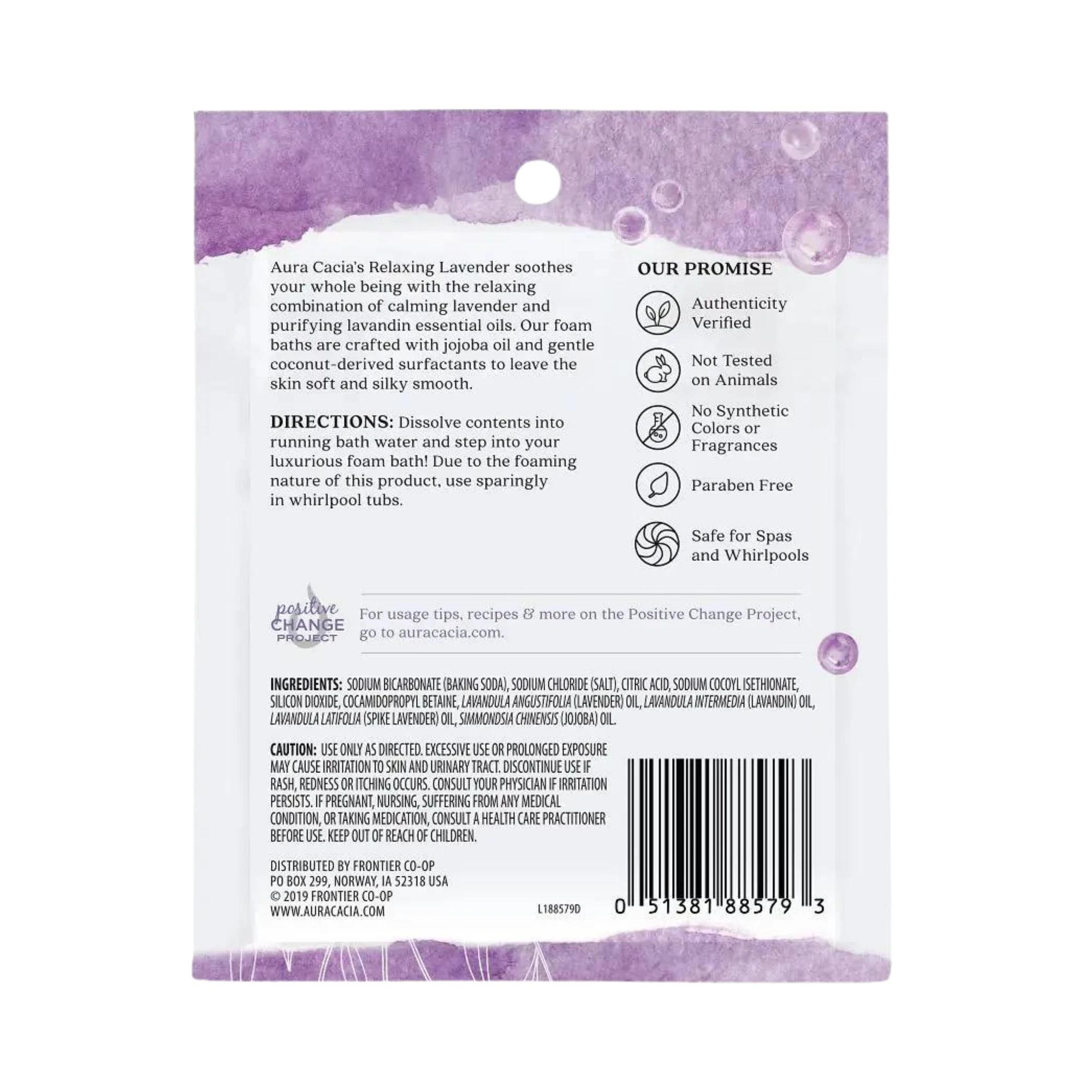 Aura Cacia, Foam Bath, Relaxing Lavender, 2.5 Oz
