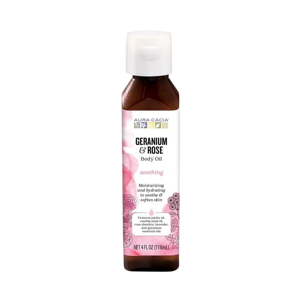 Aura Cacia, Geranium Body Oil, 4 Oz