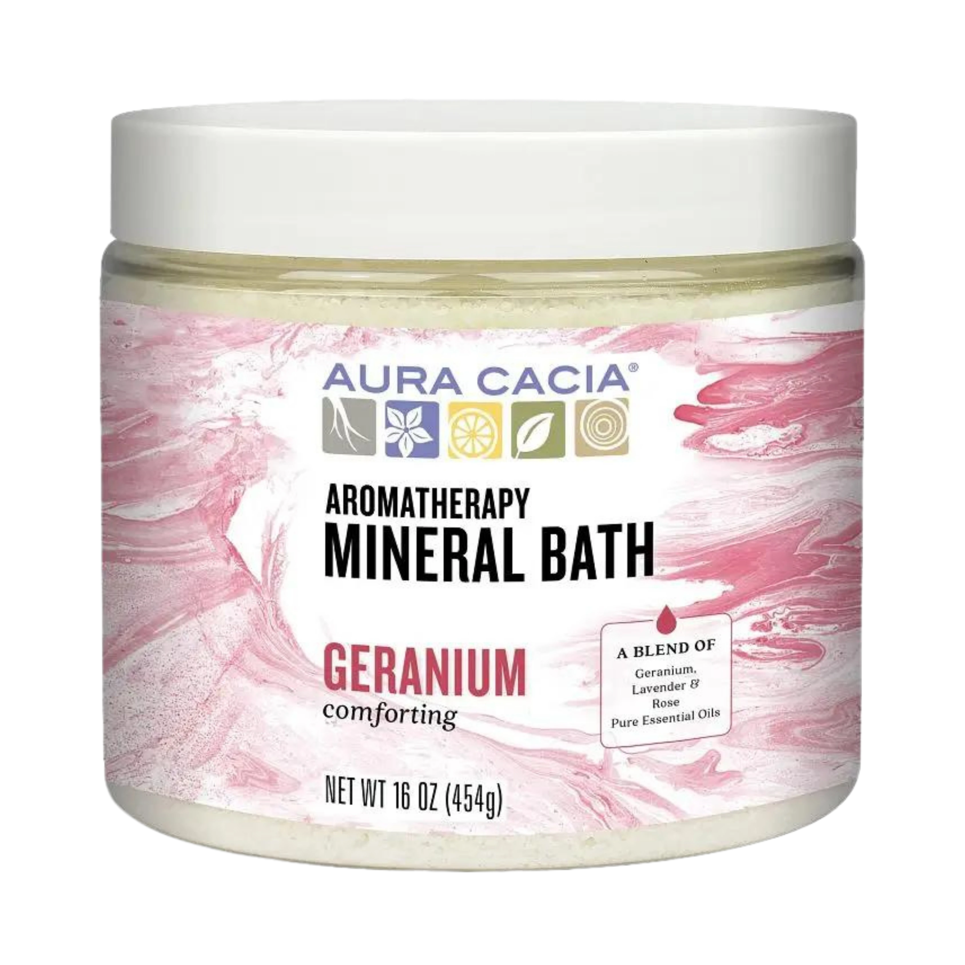 Aura Cacia, Geranium Mineral Bath, 16 Oz
