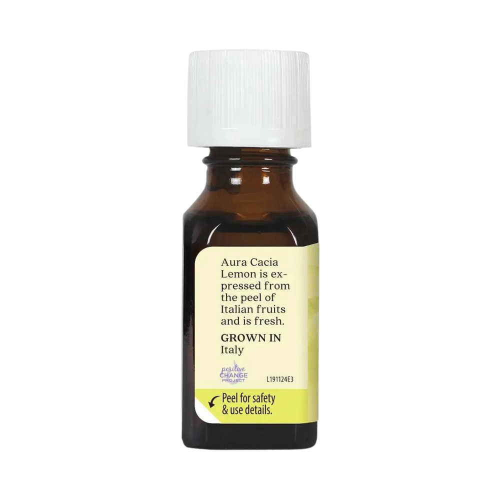 Aura Cacia, Lemon Essential Oil, 0.5 Oz