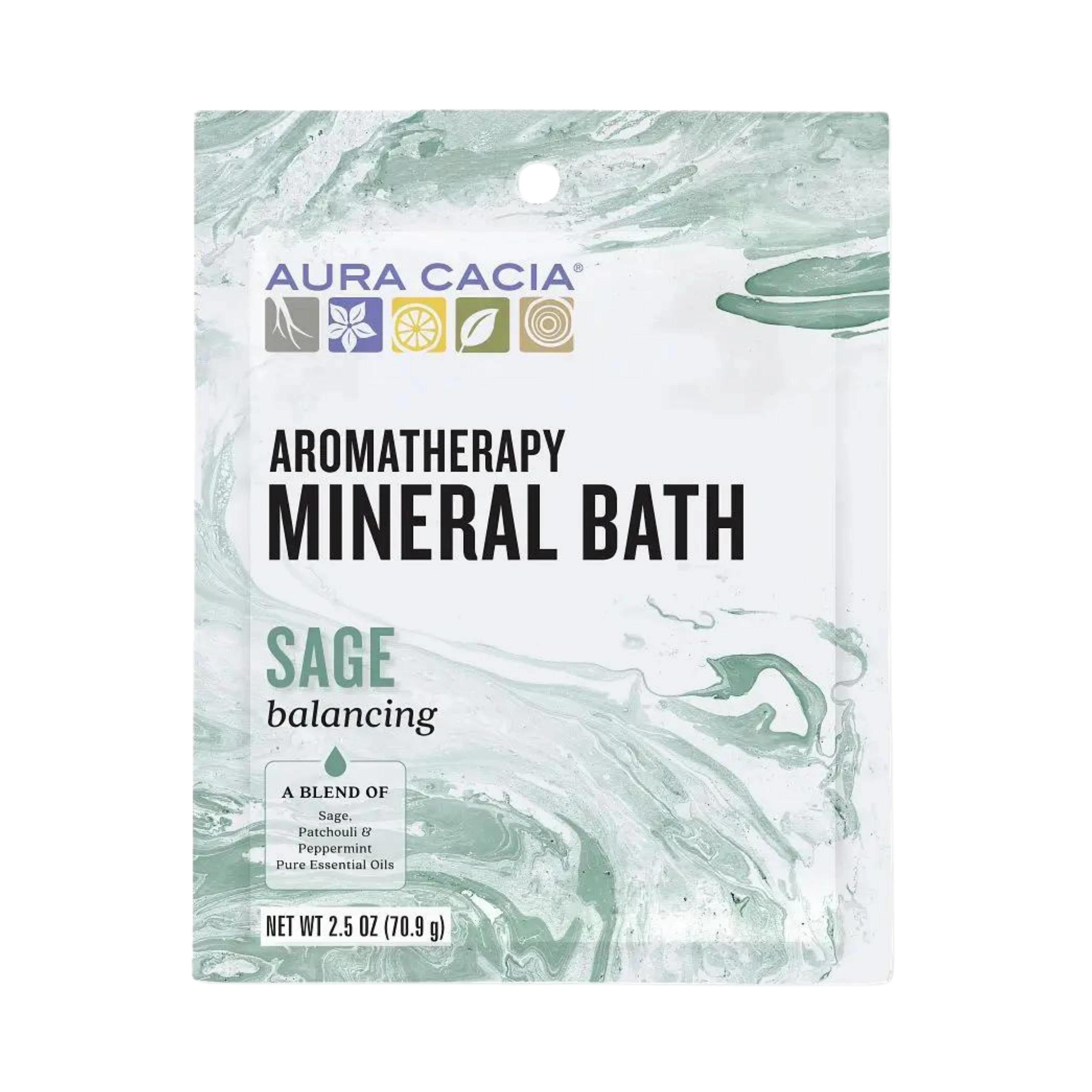Aura Cacia, Mineral Bath, Balancing Sage, 2.5 Oz