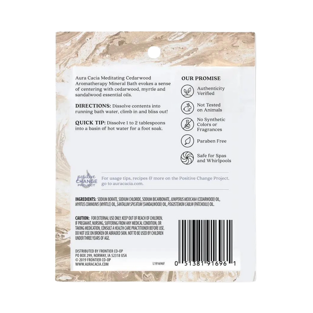 Aura Cacia, Mineral Bath, Cedarwood, 2.5 Oz