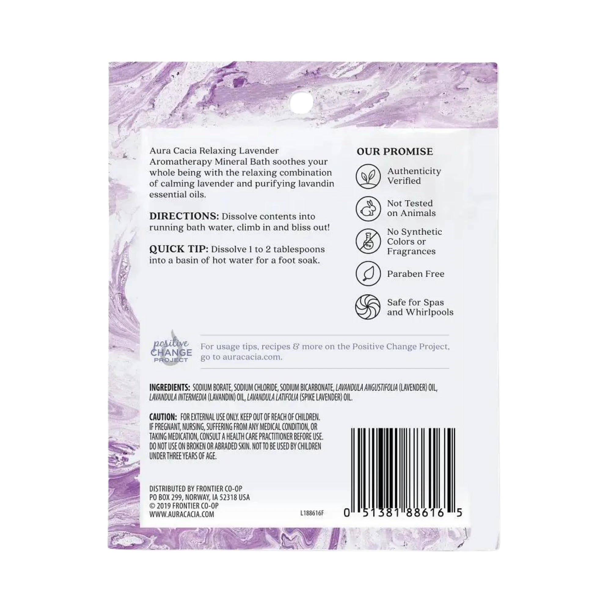Aura Cacia, Mineral Bath, Relaxing Lavender, 2.5 Oz