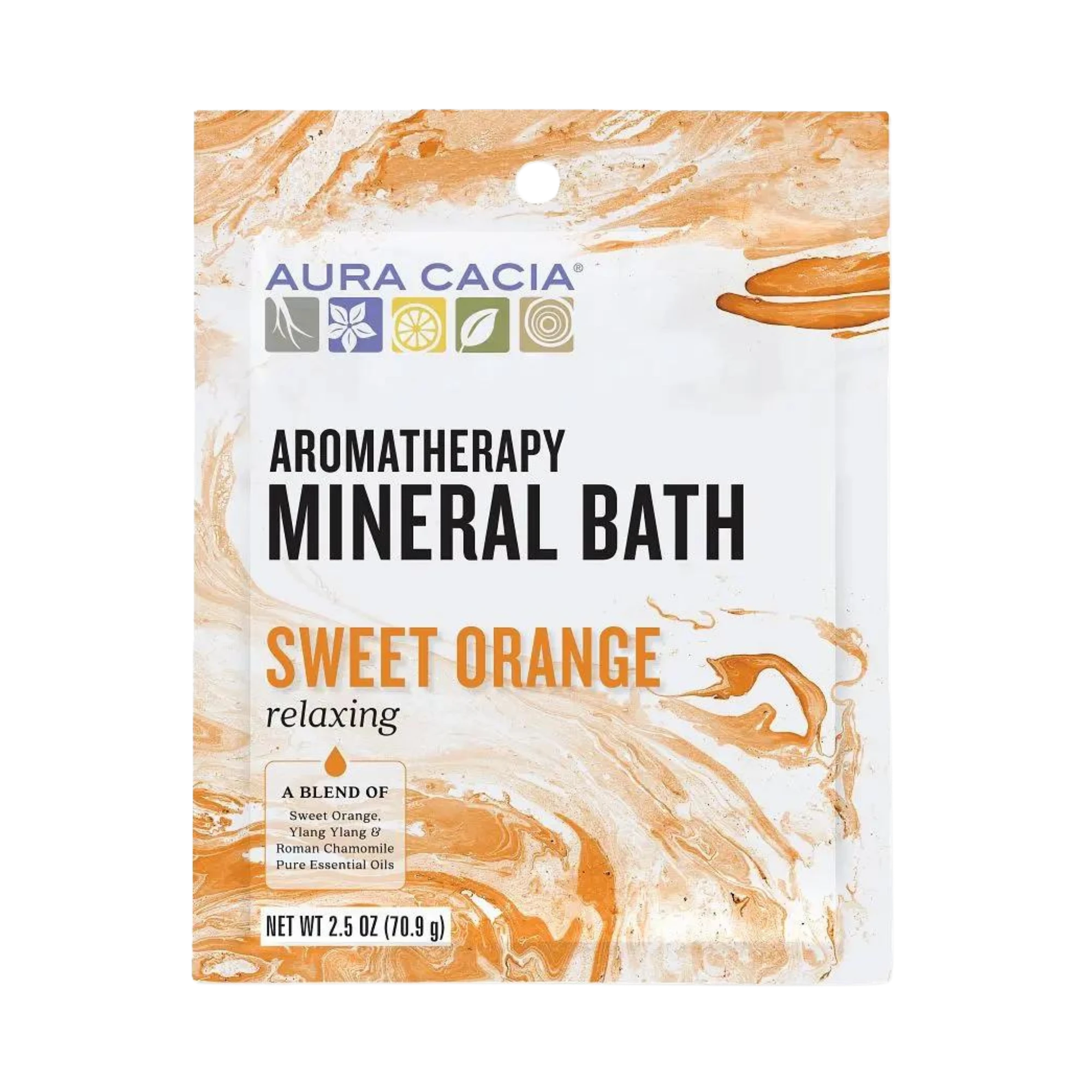 Aura Cacia, Mineral Bath, Relaxing Sweet Orange, 2.5 Oz