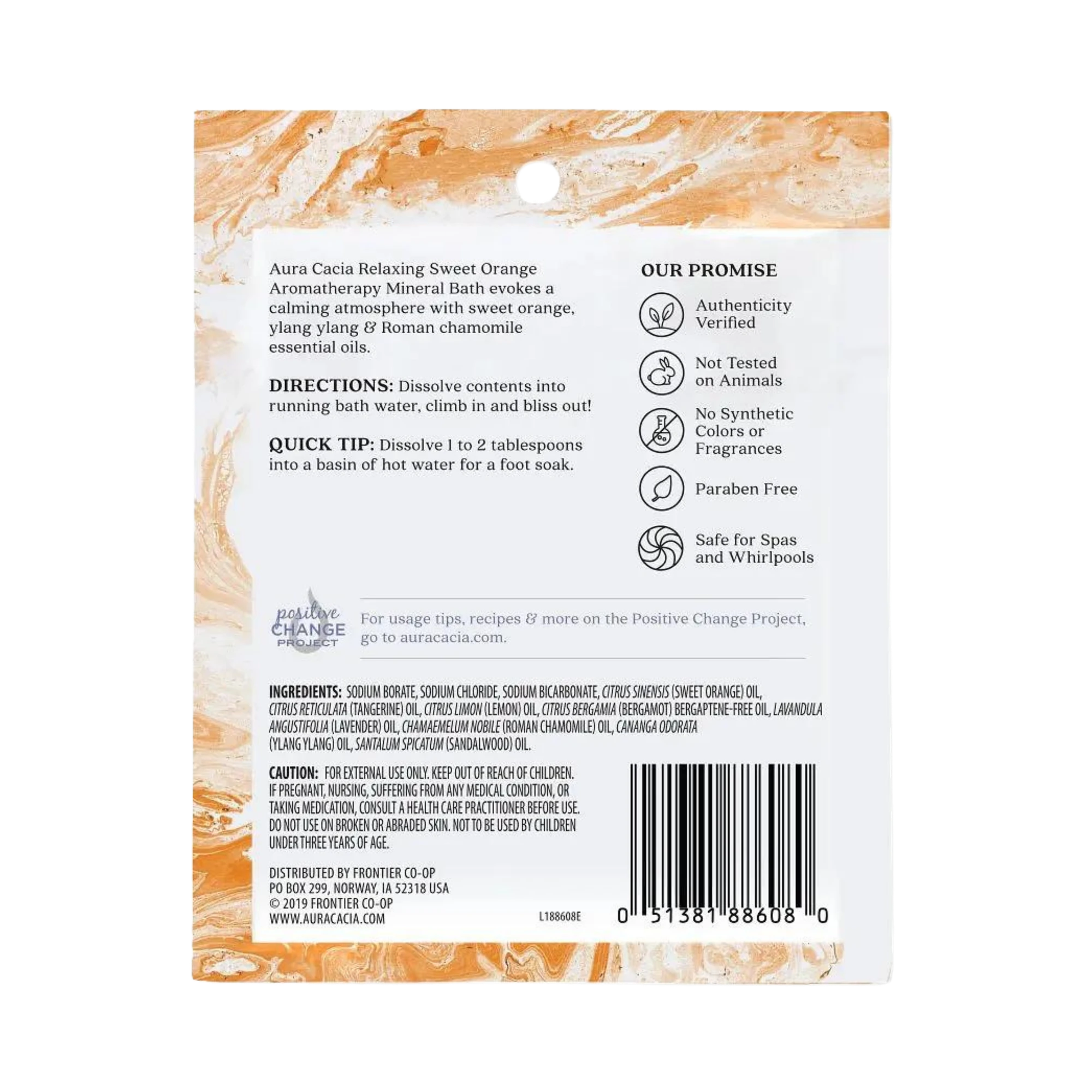 Aura Cacia, Mineral Bath, Relaxing Sweet Orange, 2.5 Oz