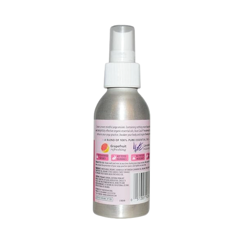 Aura Cacia, Organic Awakening Grapefruit Lavender Yoga Mist, 4 Fl Oz