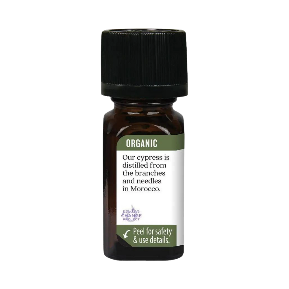 Aura Cacia, Organic Cypress, Essential Oil, 0.25 Oz
