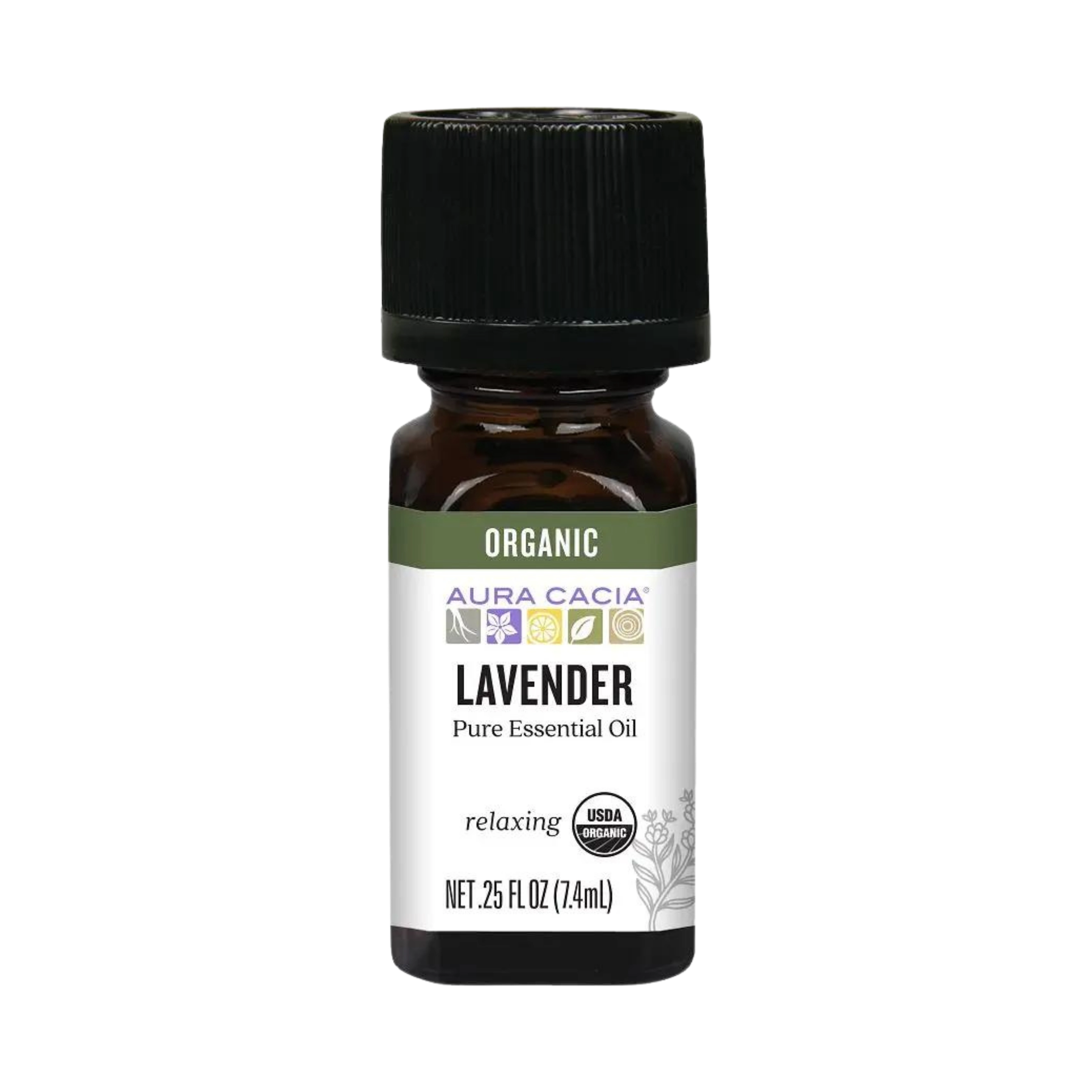 Aura Cacia, Organic Lavender, Essential Oil, 0.25 Oz