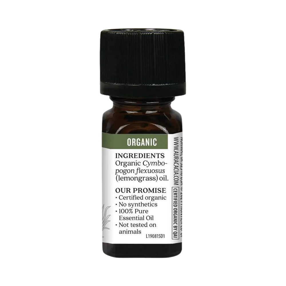 Aura Cacia, Organic Lemongrass, Essential Oil, 0.25 Oz
