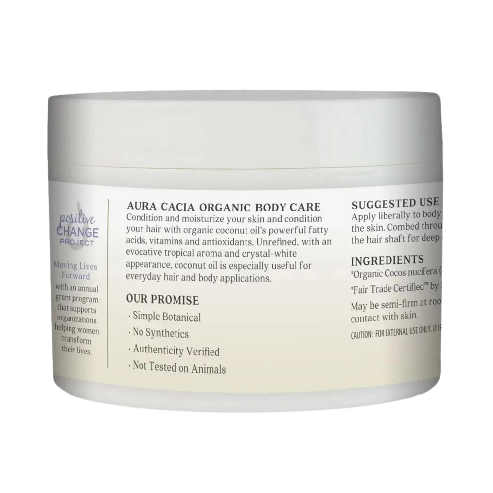 Aura Cacia, Organic Unrefined Coconut Oil, 6.25 Oz