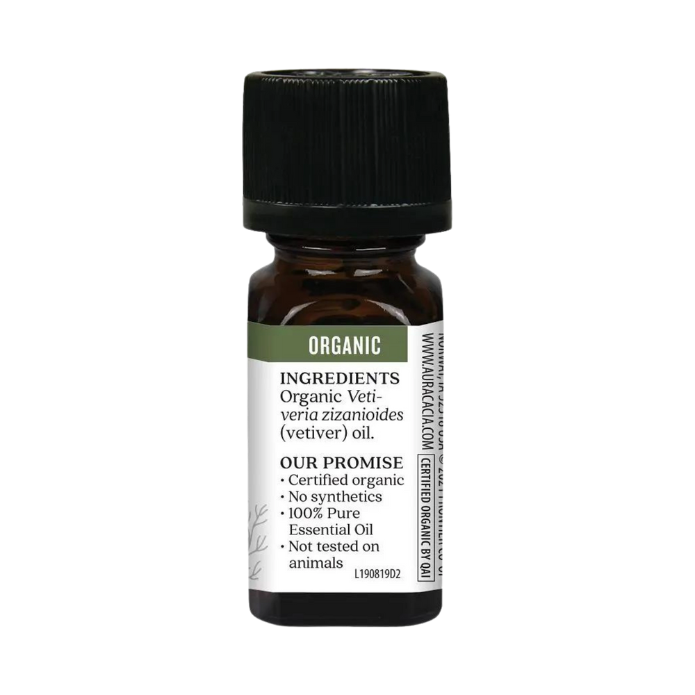 Aura Cacia, Organic Vetiver, Essential Oil, 0.25 Oz