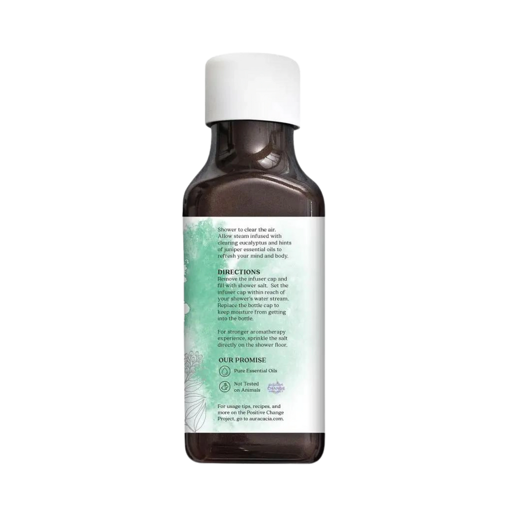 Aura Cacia, Shower Salt, Clearing Eucalyptus, 16 Oz
