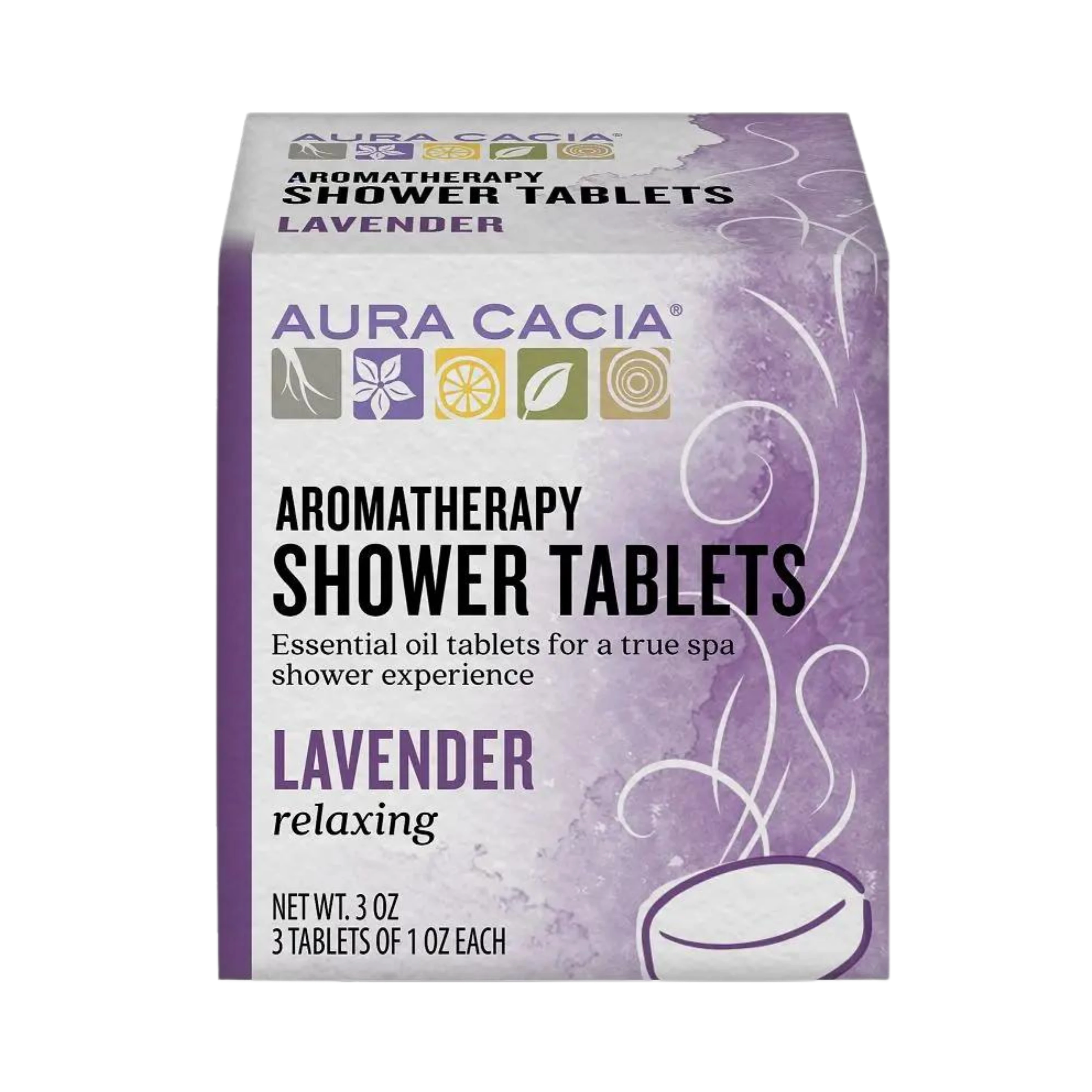 Aura Cacia, Shower Tablets, Relaxing Lavender, 3 Oz