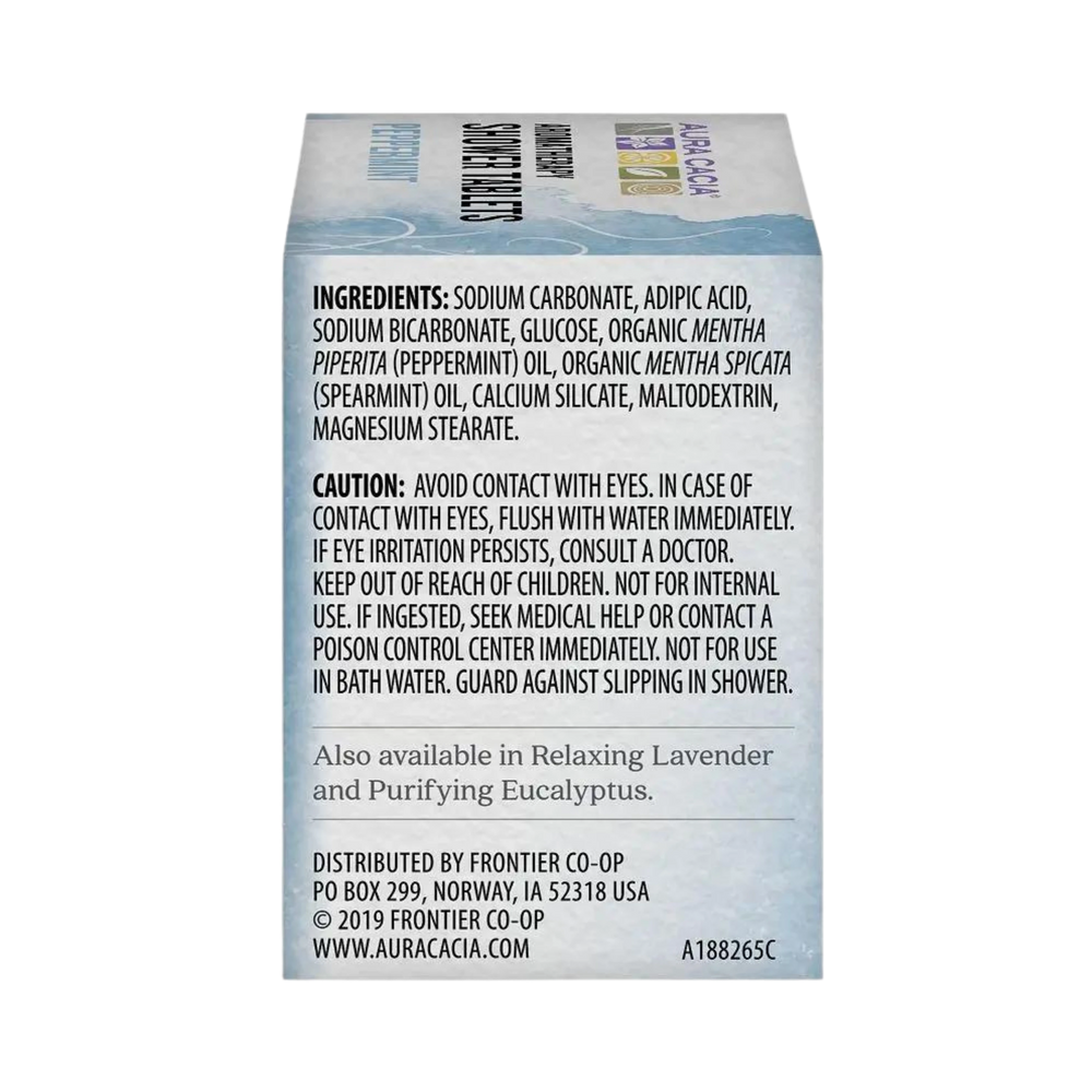 Aura Cacia, Shower Tablets, Reviving Peppermint, 3 Oz