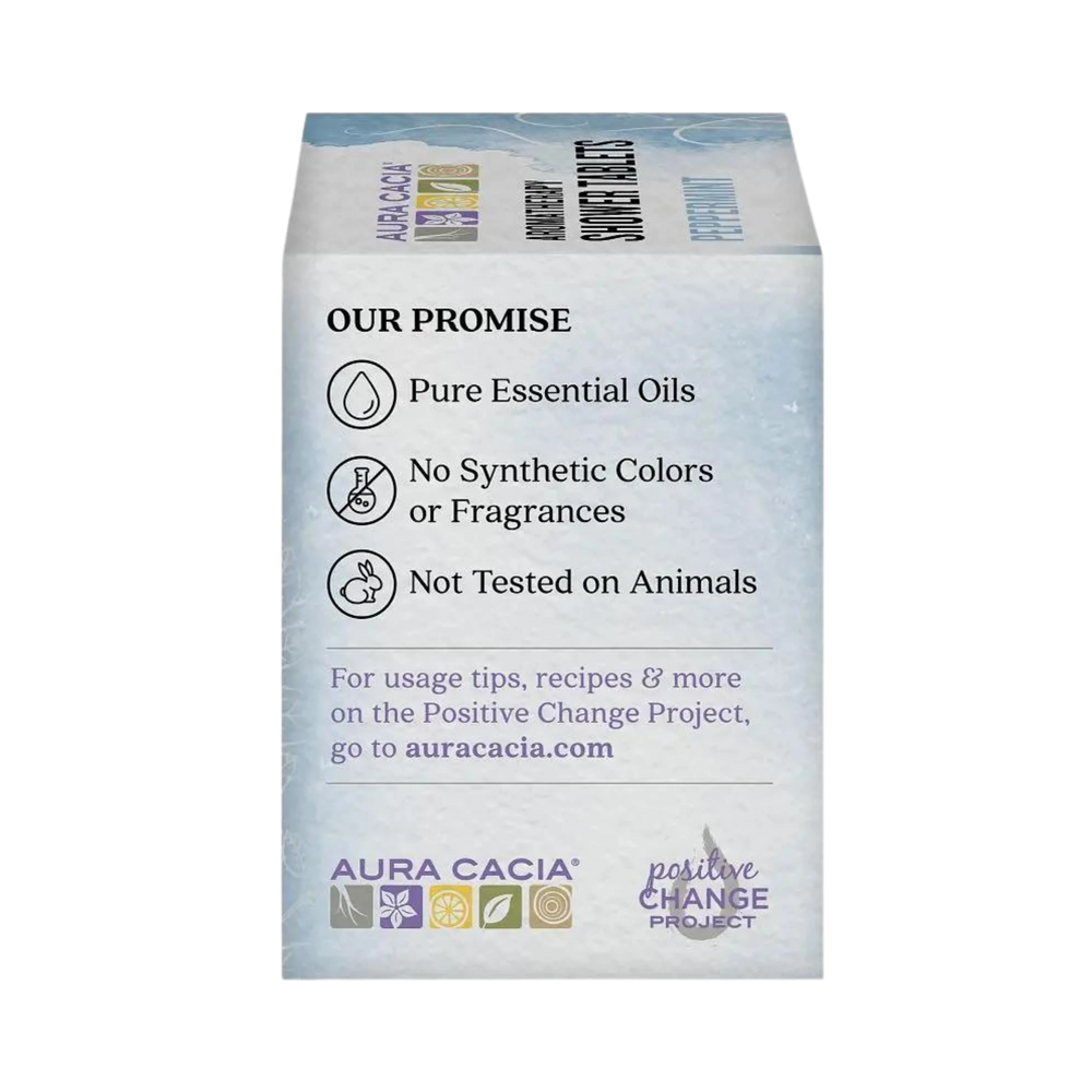 Aura Cacia, Shower Tablets, Reviving Peppermint, 3 Oz