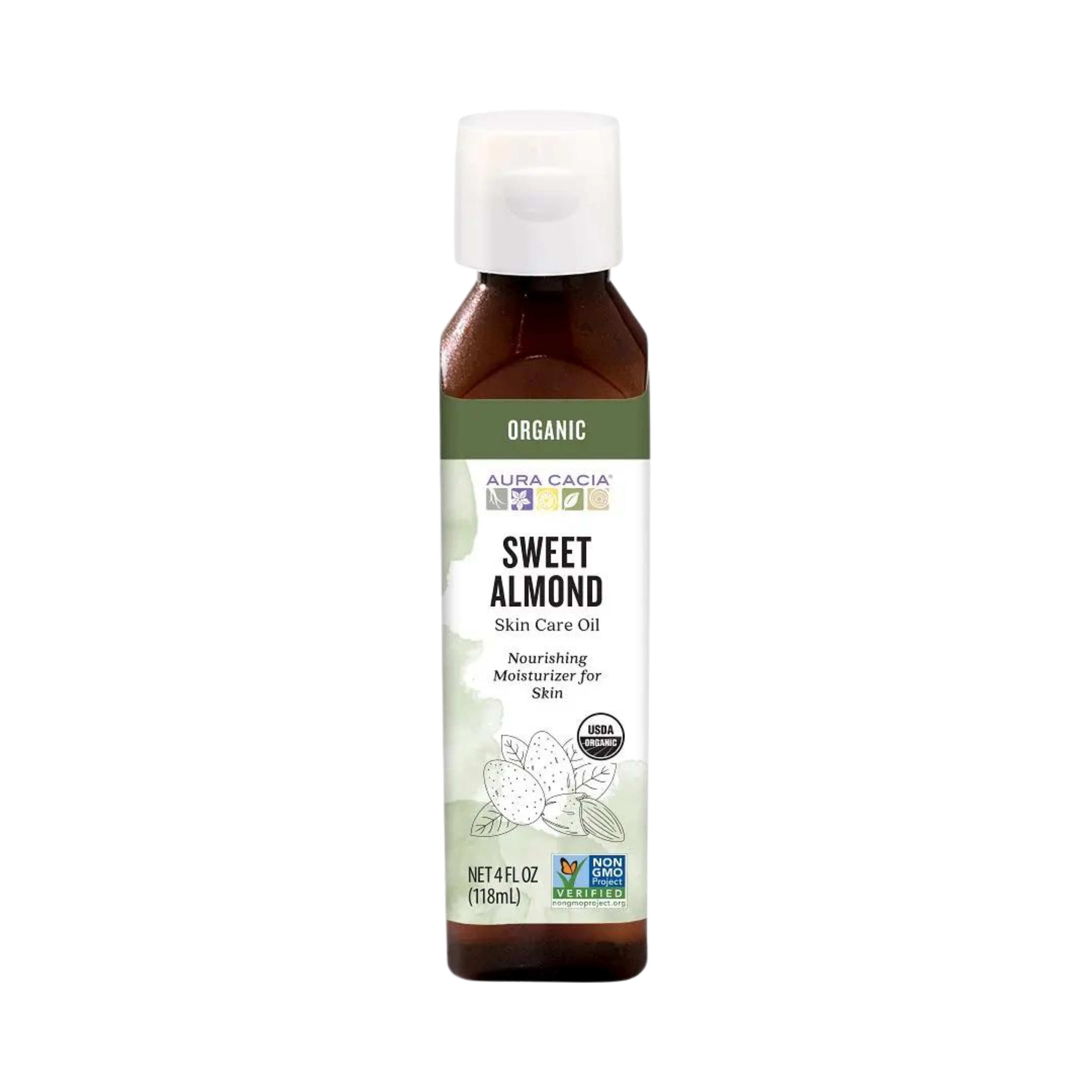 Aura Cacia, Skin Care Oil, Organic Sweet Almond, 4 Oz