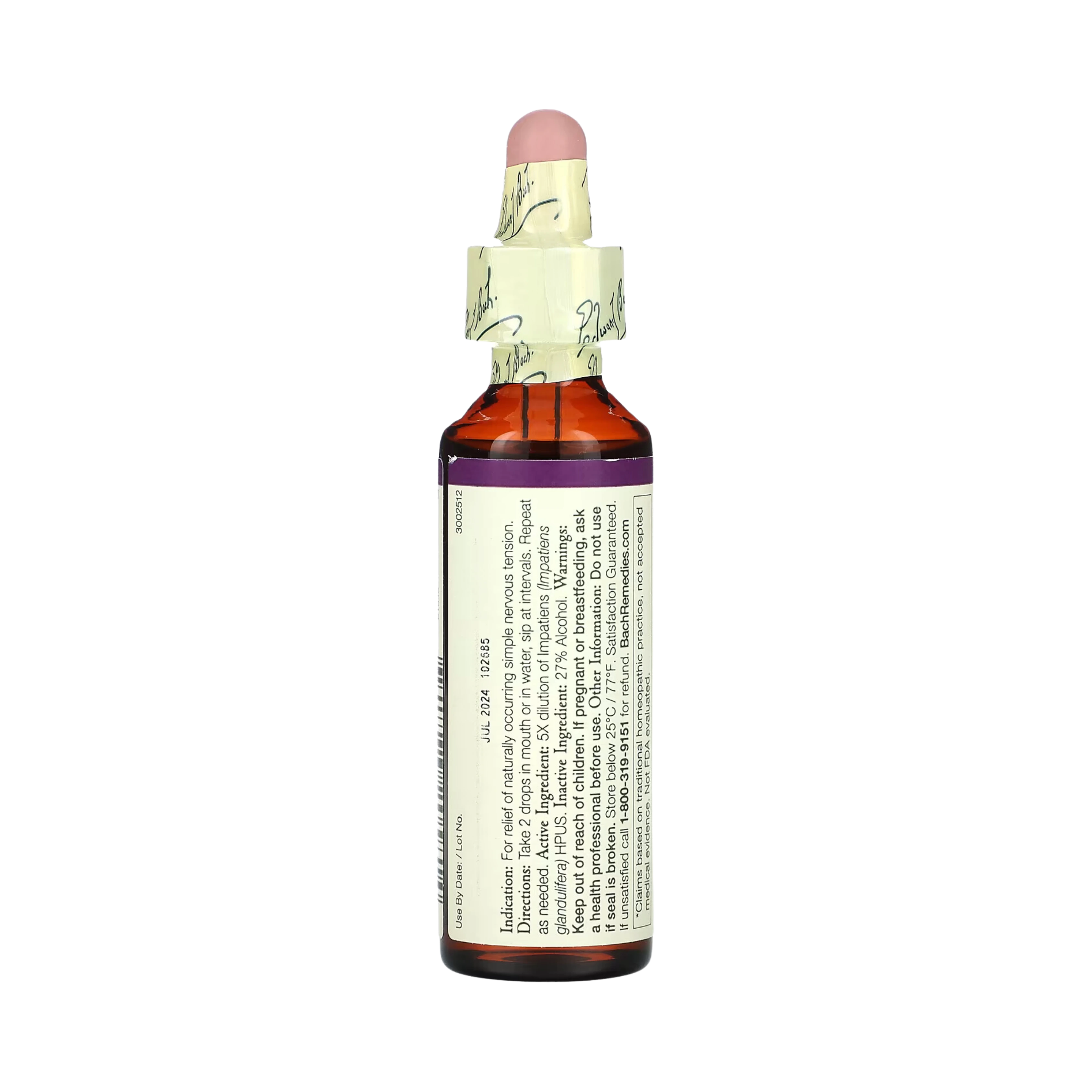Bach, Original Flower Remedies, Impatiens, 20 Ml