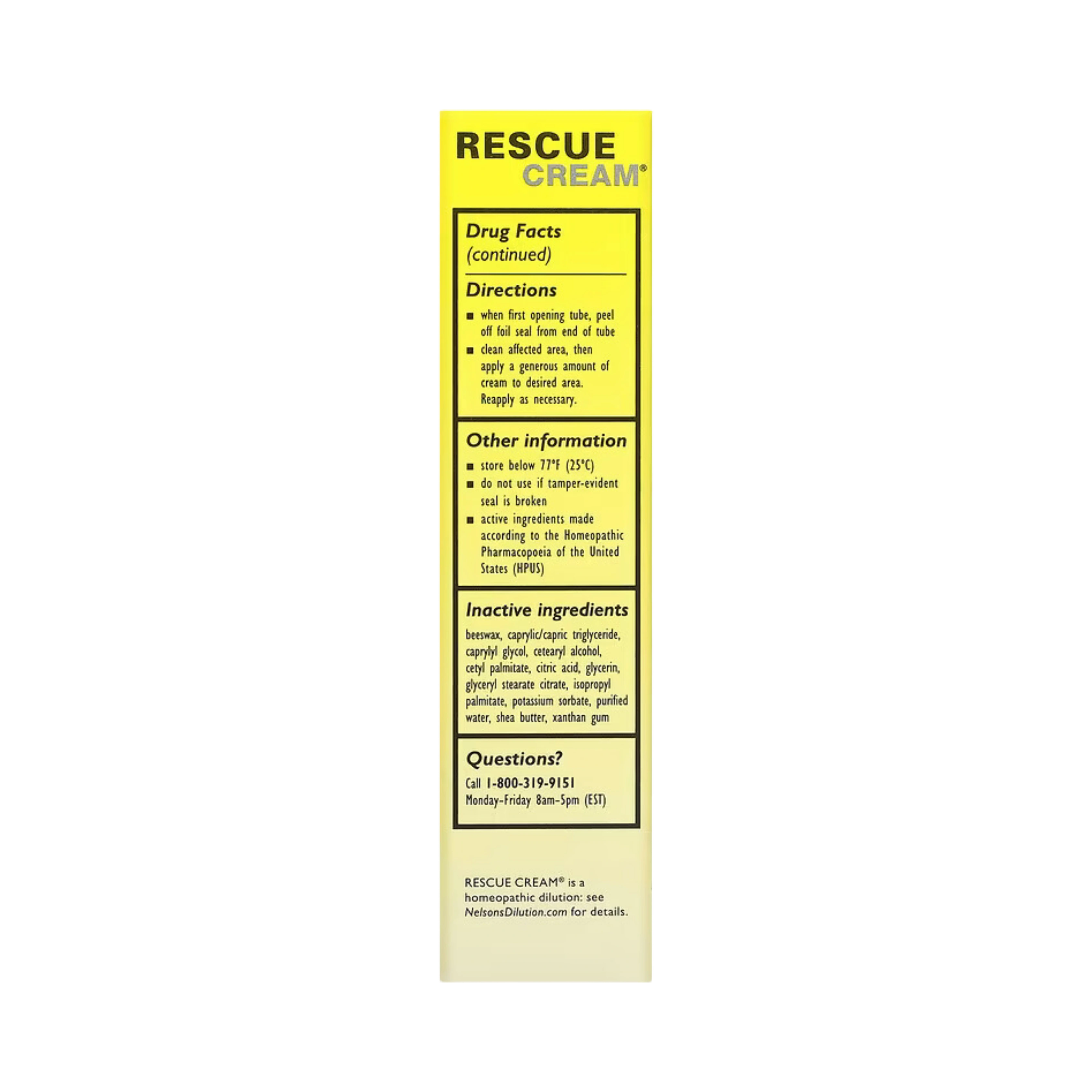 Bach, Original Flower Remedies, Rescue Cream, 30g