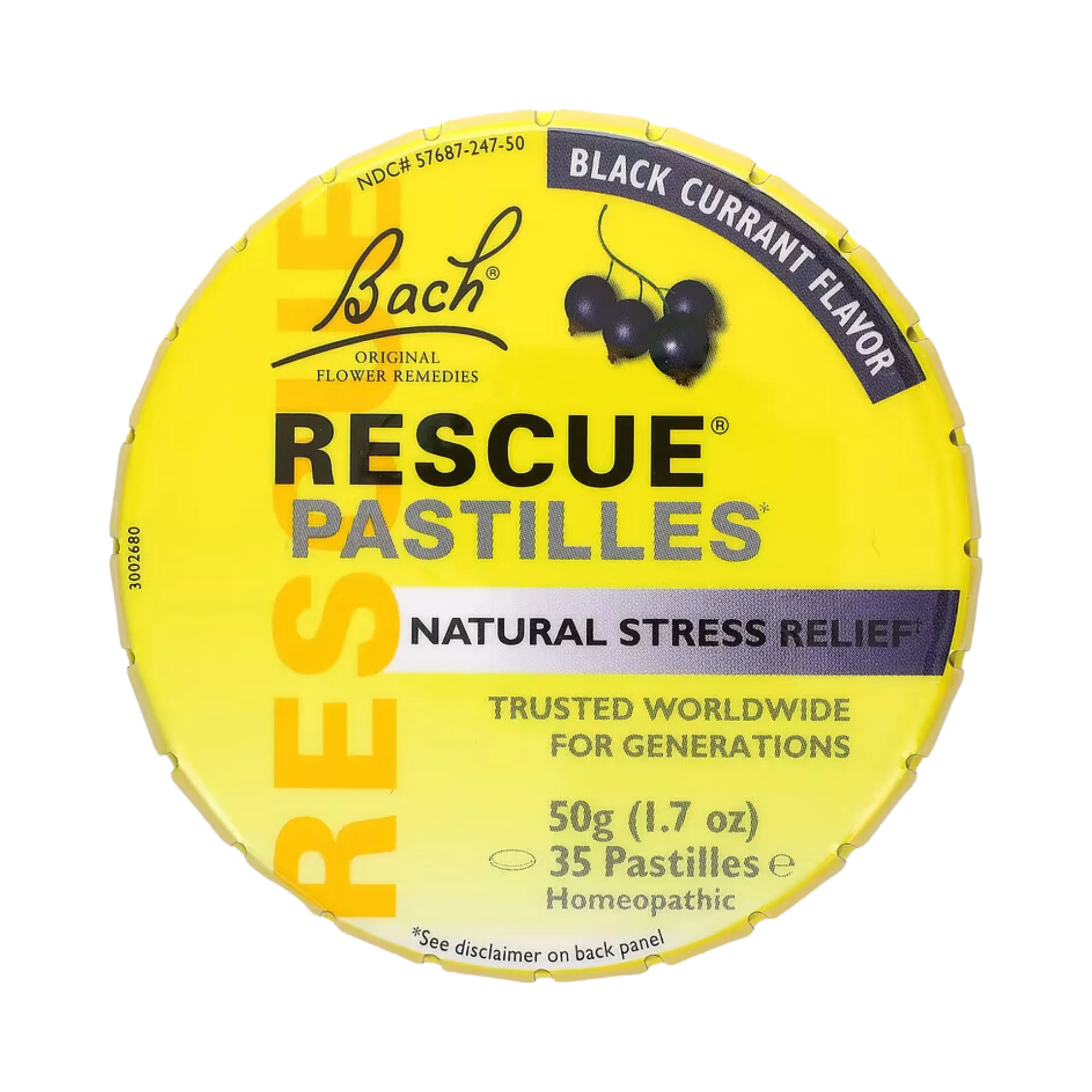 Bach, Original Flower Remedies, Rescue Pastilles, Black Currant, 12 pc