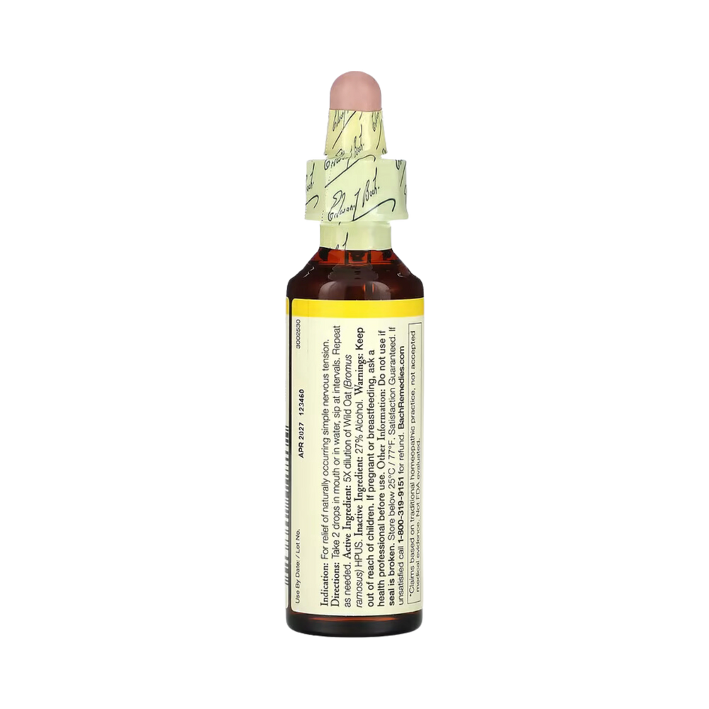 Bach, Original Flower Remedies, Wild Oat, 20 Ml