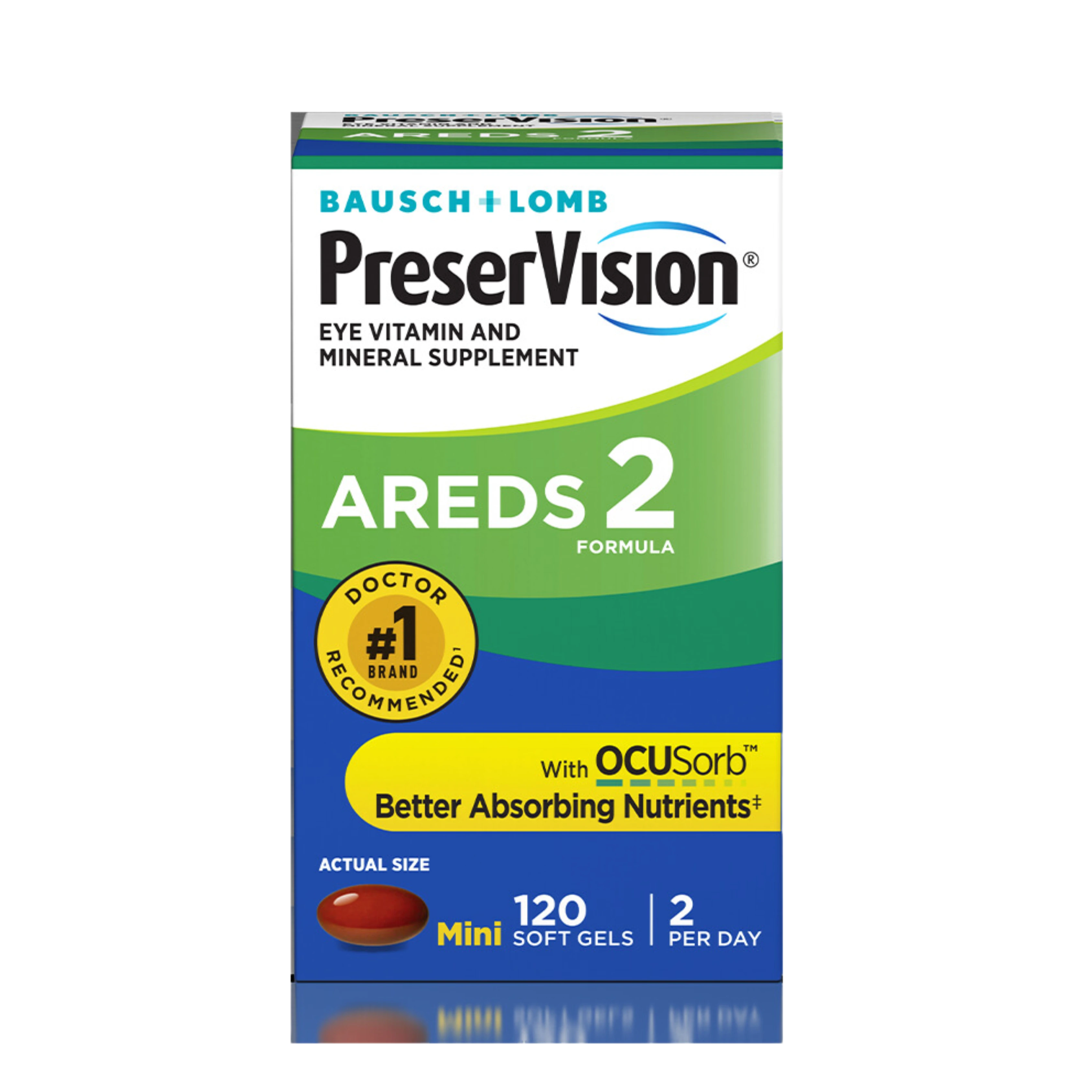 Bausch & Lomb, PreserVision, Eye Vitamin and Mineral Supplement, 120 Mini SoftGels