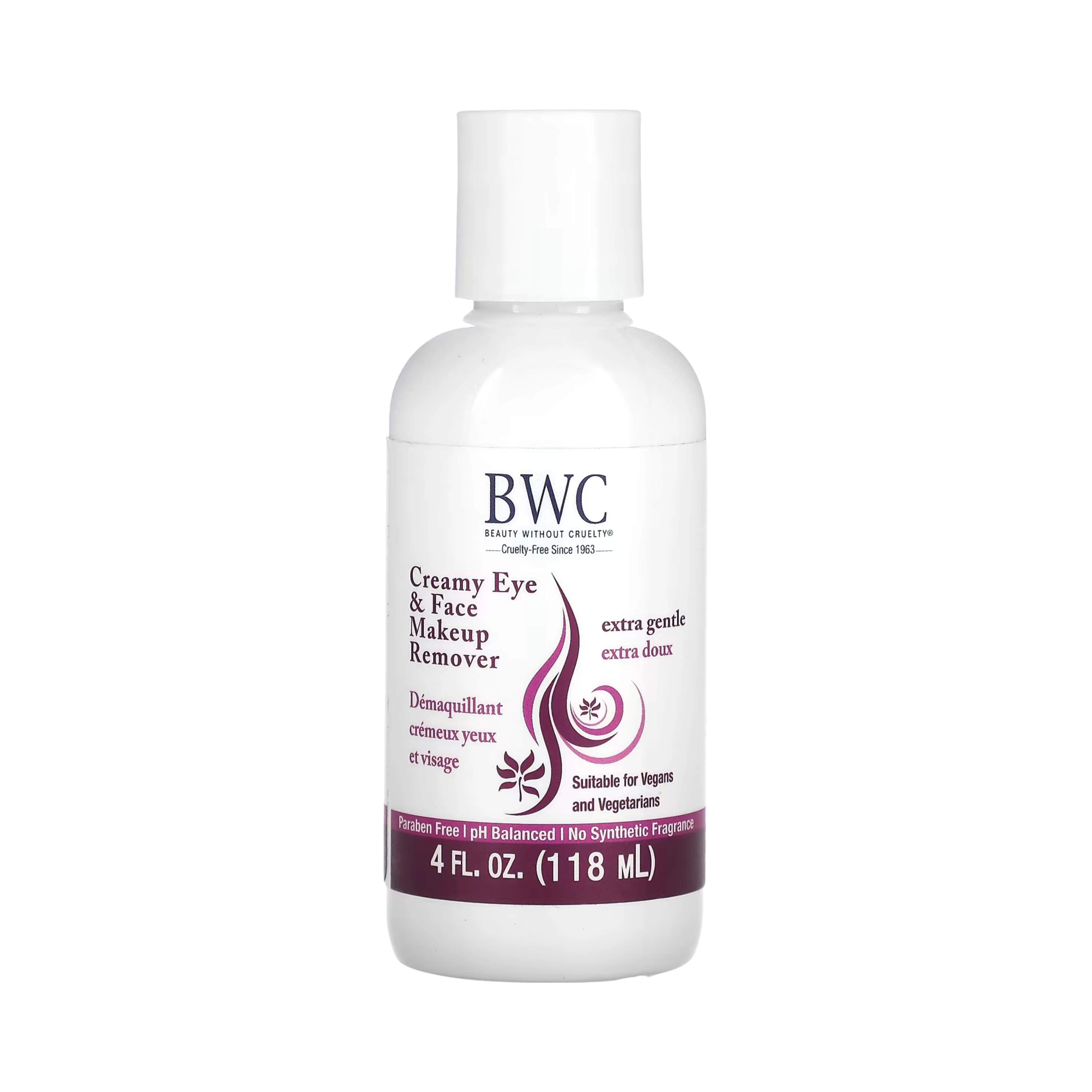 Beauty Without Cruelty, Creamy Eye & Face Makeup Remover, 4 Fl Oz