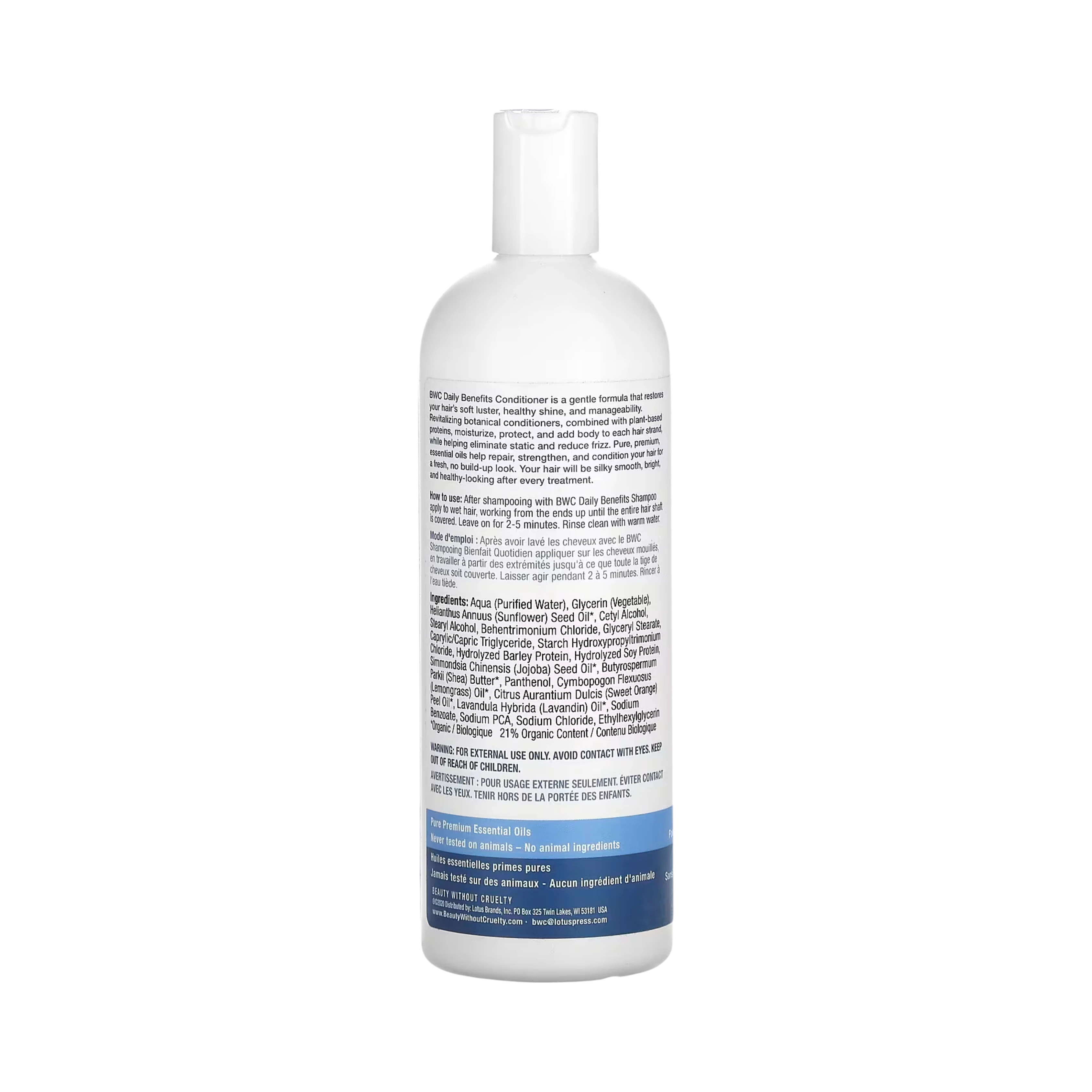 Beauty Without Cruelty, Daily Benefits Conditioner, For All Hair Types, 16 Fl Oz