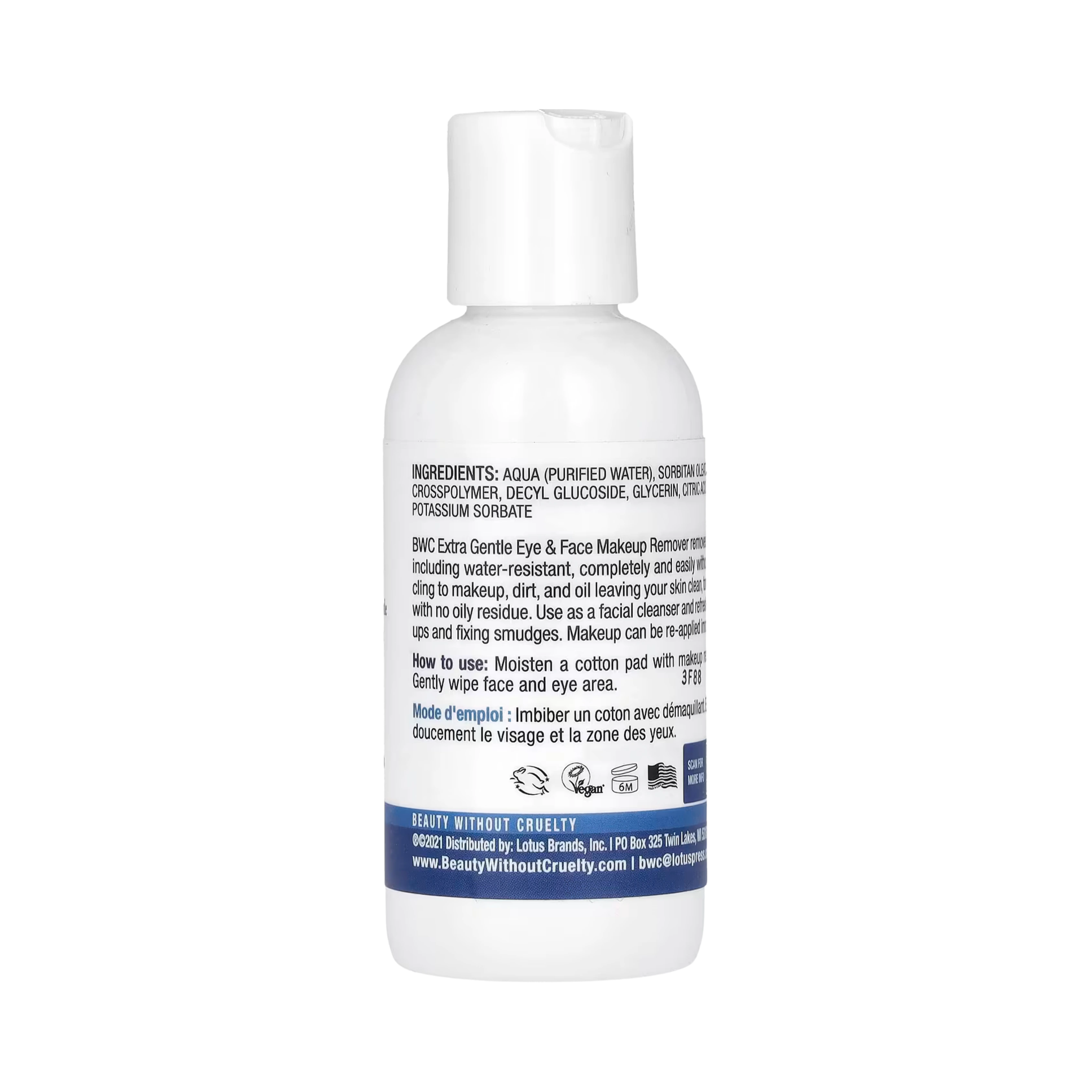 Beauty Without Cruelty, Eye & Face Makeup Remover, Extra Gentle, 4 Fl Oz