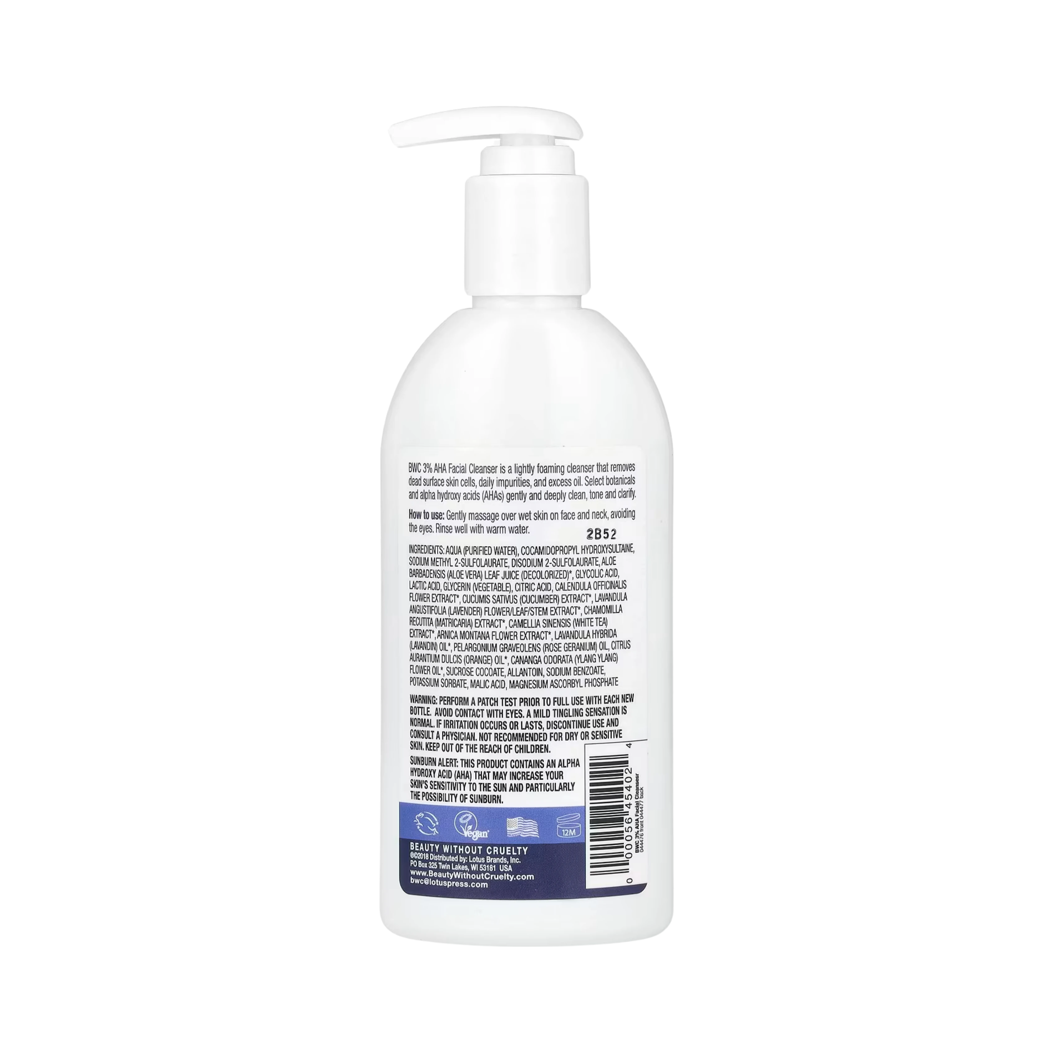 Beauty Without Cruelty, Facial Cleanser, 3% AHA Complex, 8.5 Fl Oz