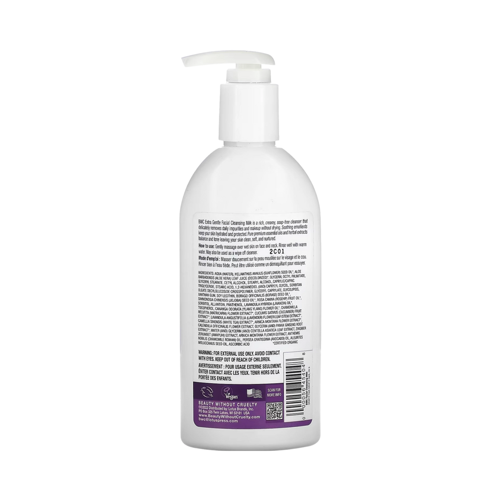 Beauty Without Cruelty, Facial Cleanser, Extra Gentle Cleansing Milk, 8.5 Fl Oz
