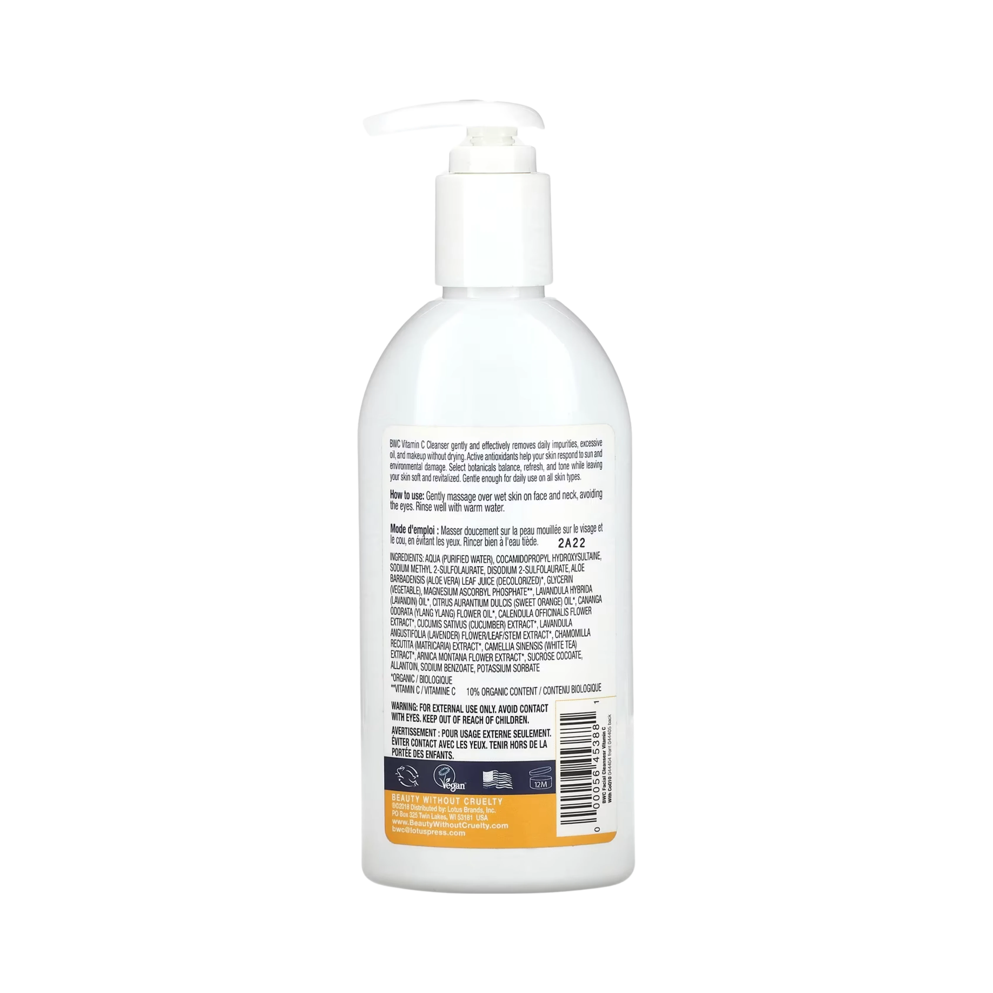 Beauty Without Cruelty, Facial Cleanser, With Vitamin C & CoQ10, 8.5 Fl Oz