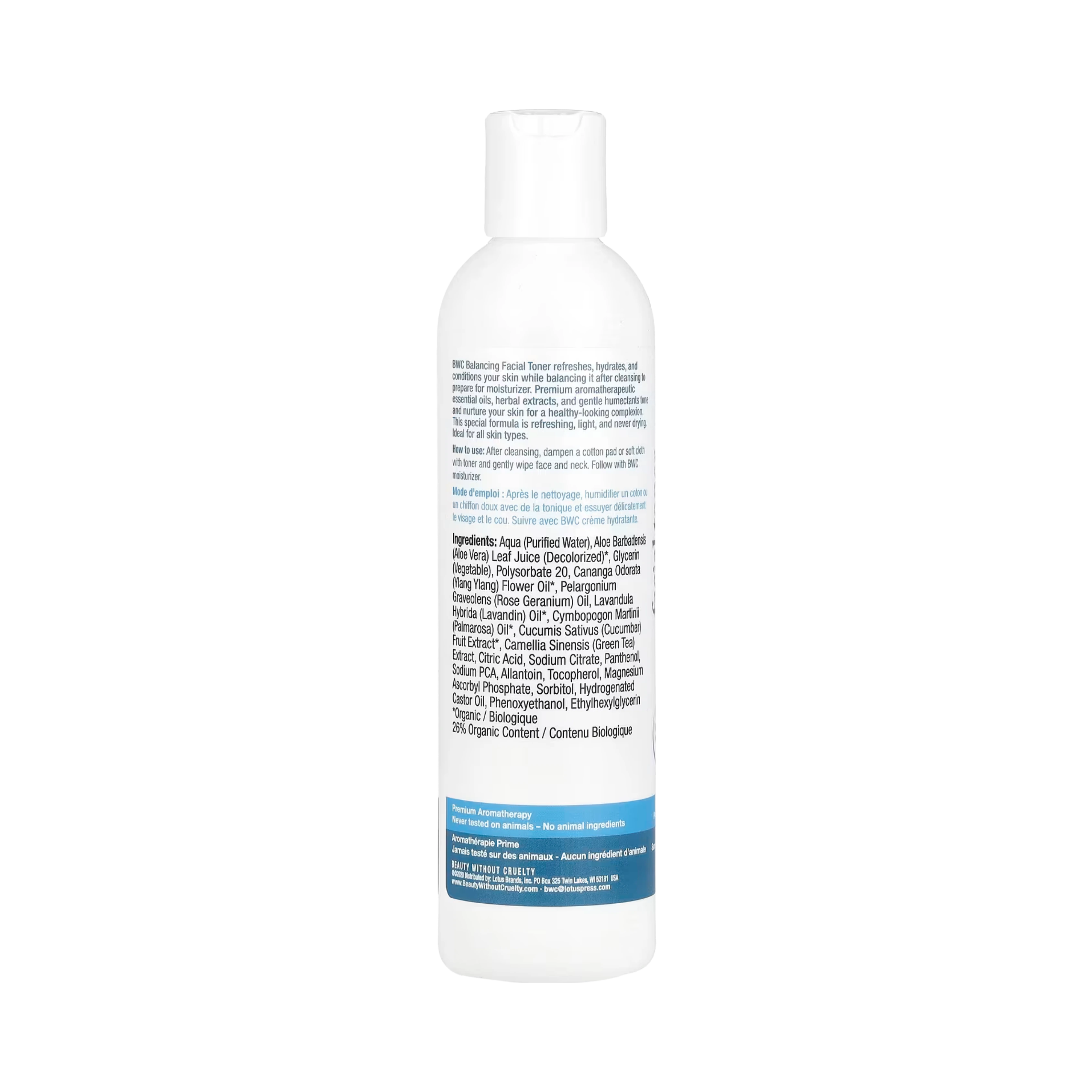 Beauty Without Cruelty, Facial Toner, 8.5 Fl Oz