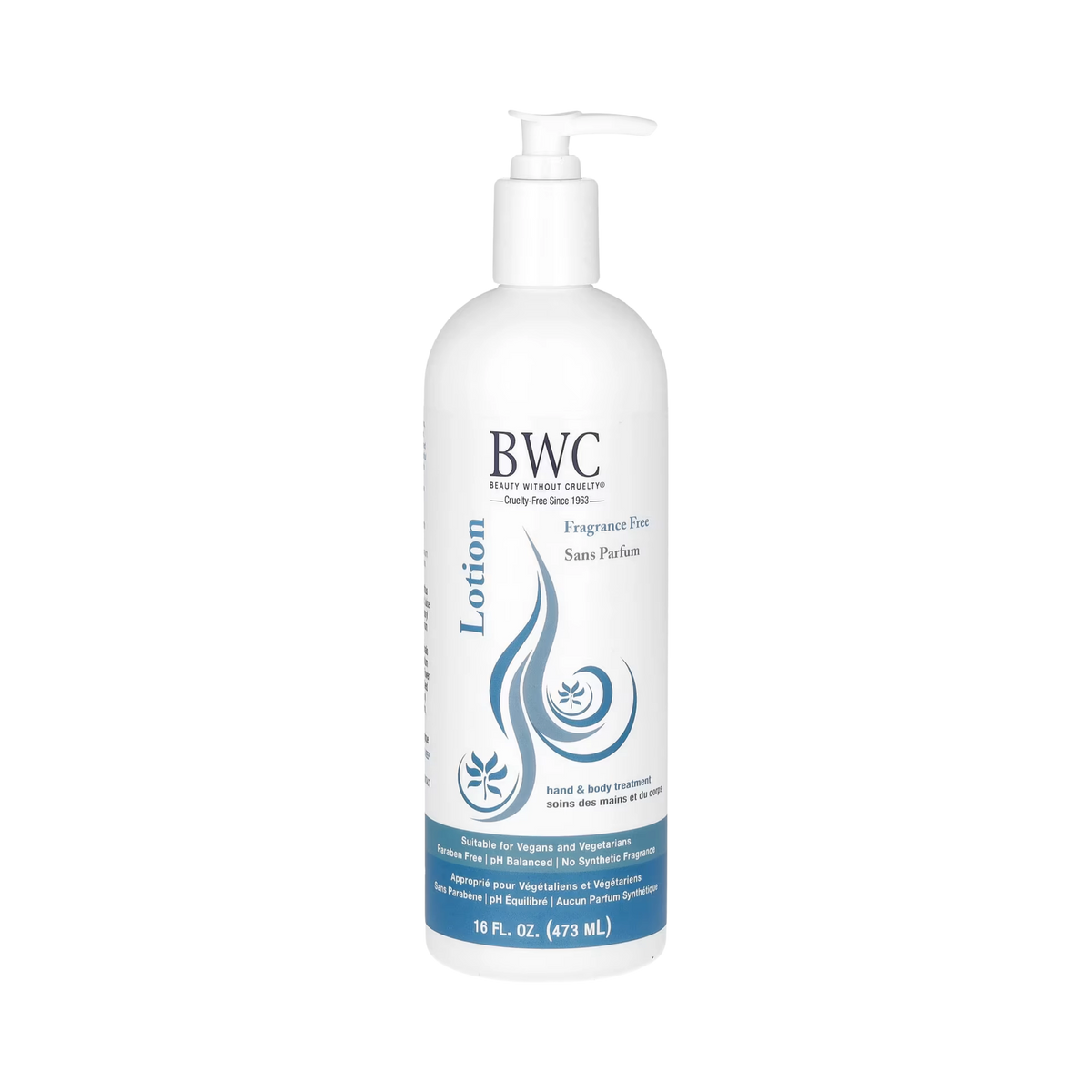 Beauty Without Cruelty, Hand & Body Lotion, Fragrance Free, 16 Fl Oz