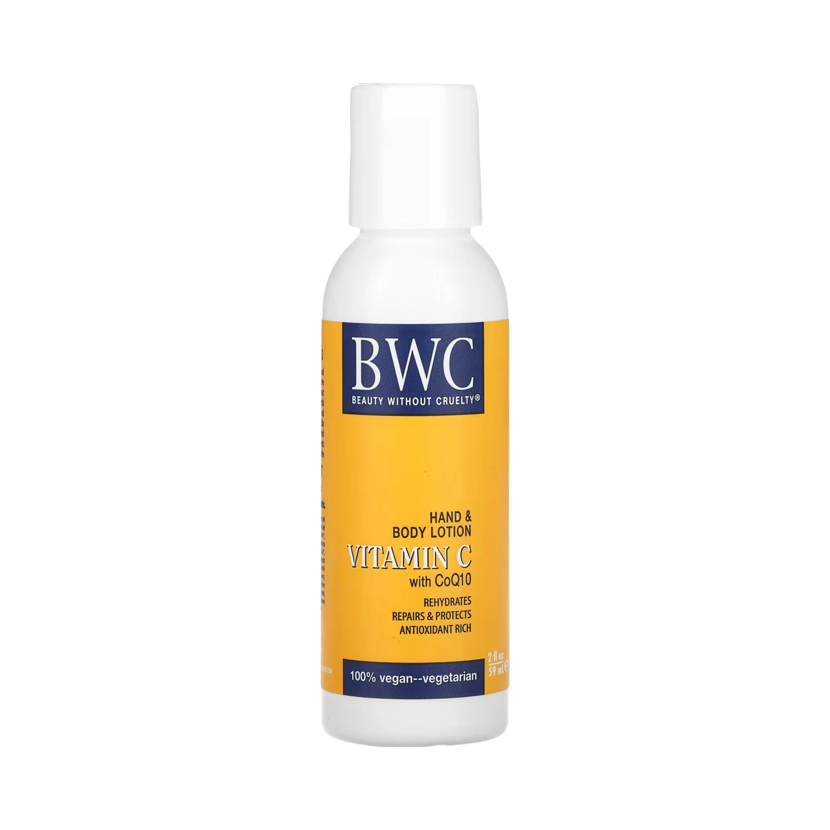 Beauty Without Cruelty, Organic Vitamin C w/CoQ10 Hand & Body Lotion, 2 Oz