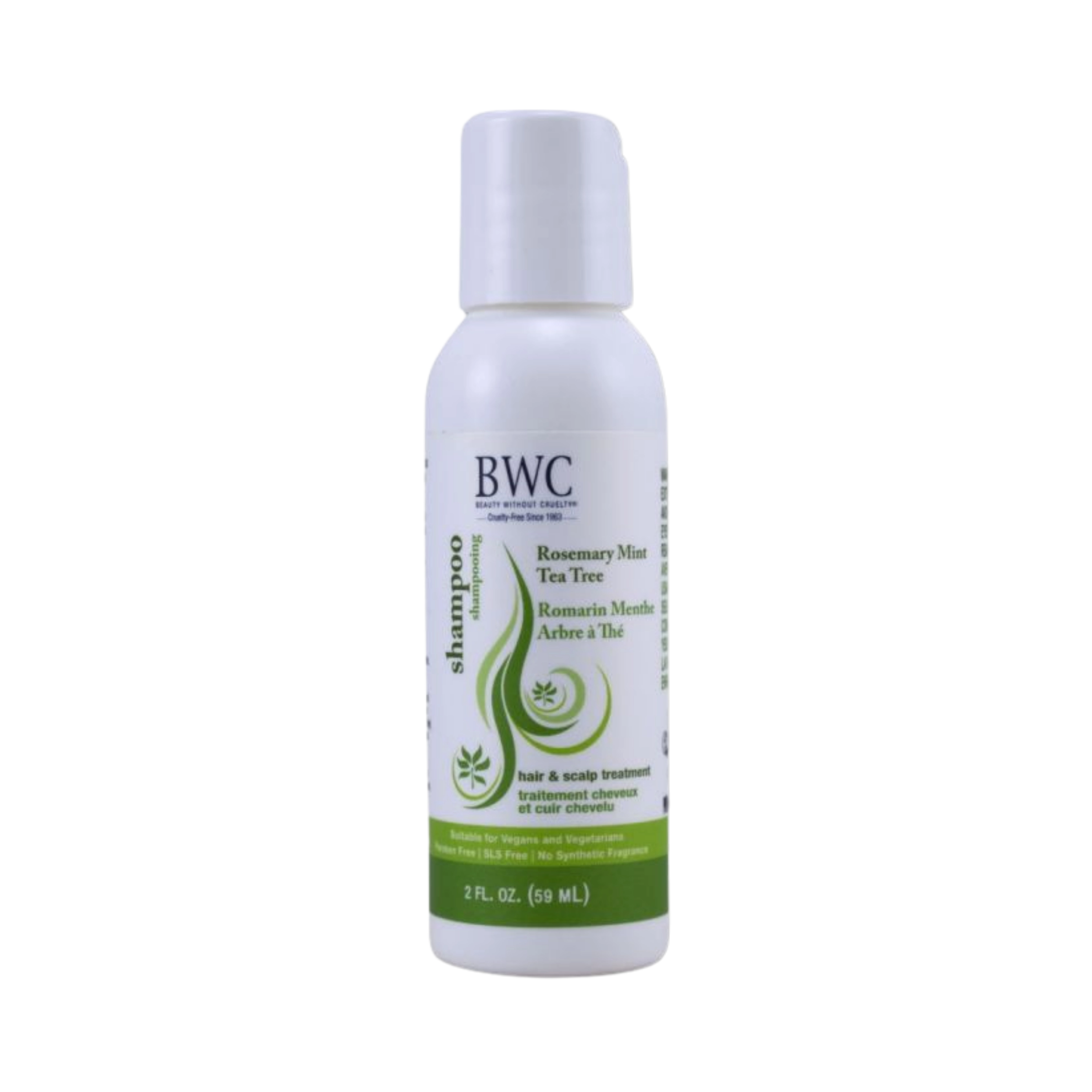 Beauty Without Cruelty, Shampoo Rosemary Tea Tree Mint, 2 Oz