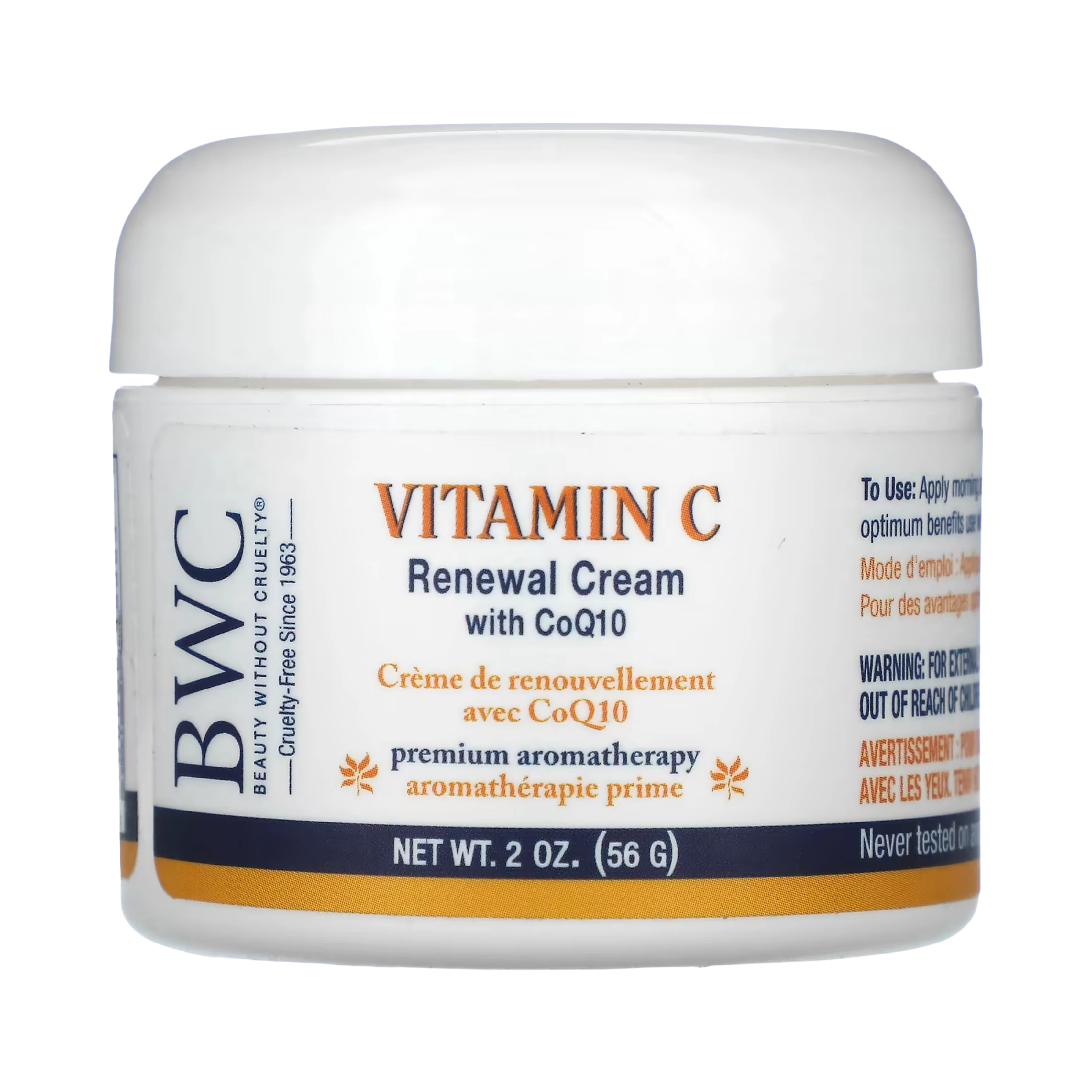 Beauty Without Cruelty, Vitamin C Renewal Cream With CoQ10, 2 Oz