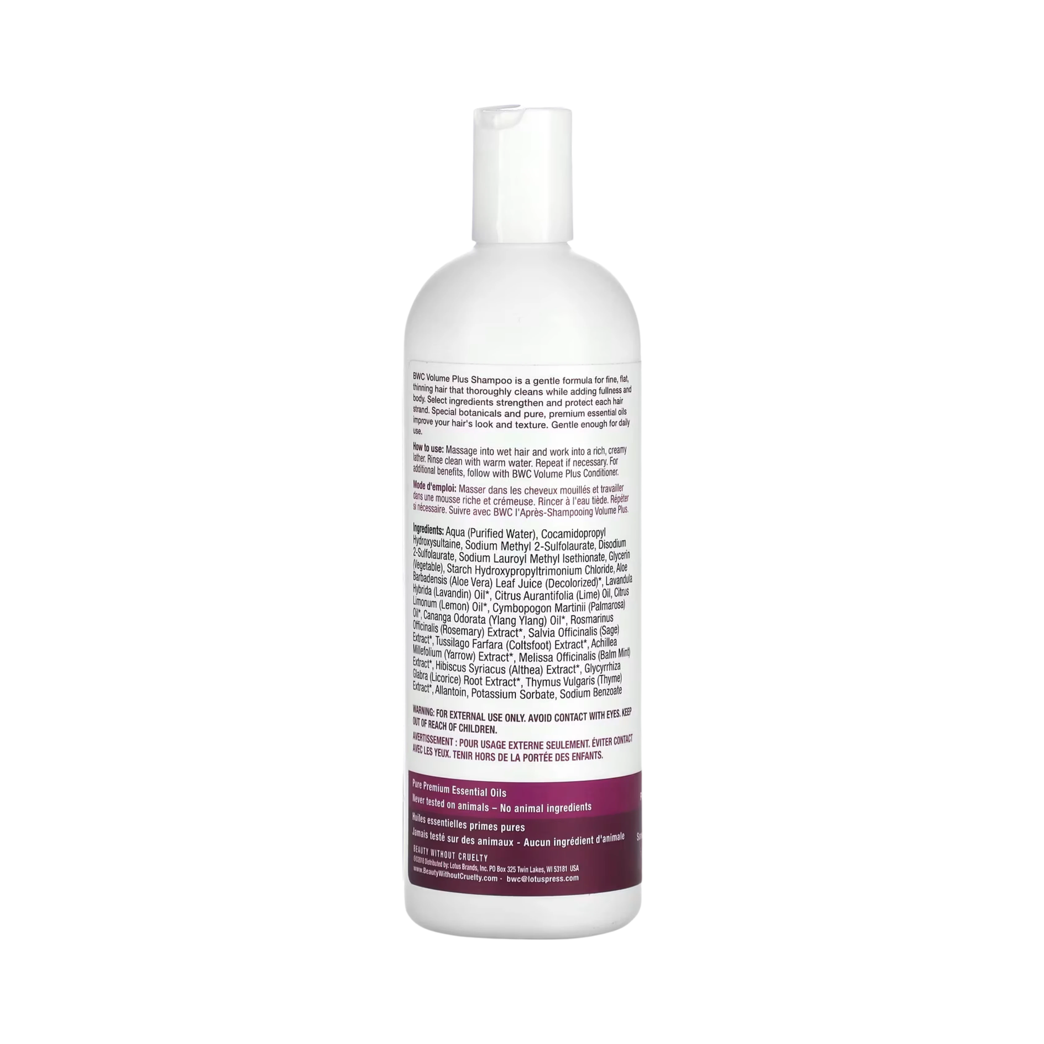 Beauty Without Cruelty, Volume Plus Shampoo, 16 Fl Oz