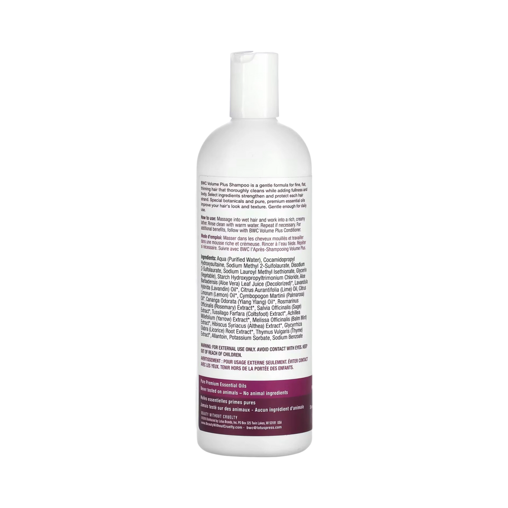 Beauty Without Cruelty, Volume Plus Shampoo, 16 Fl Oz
