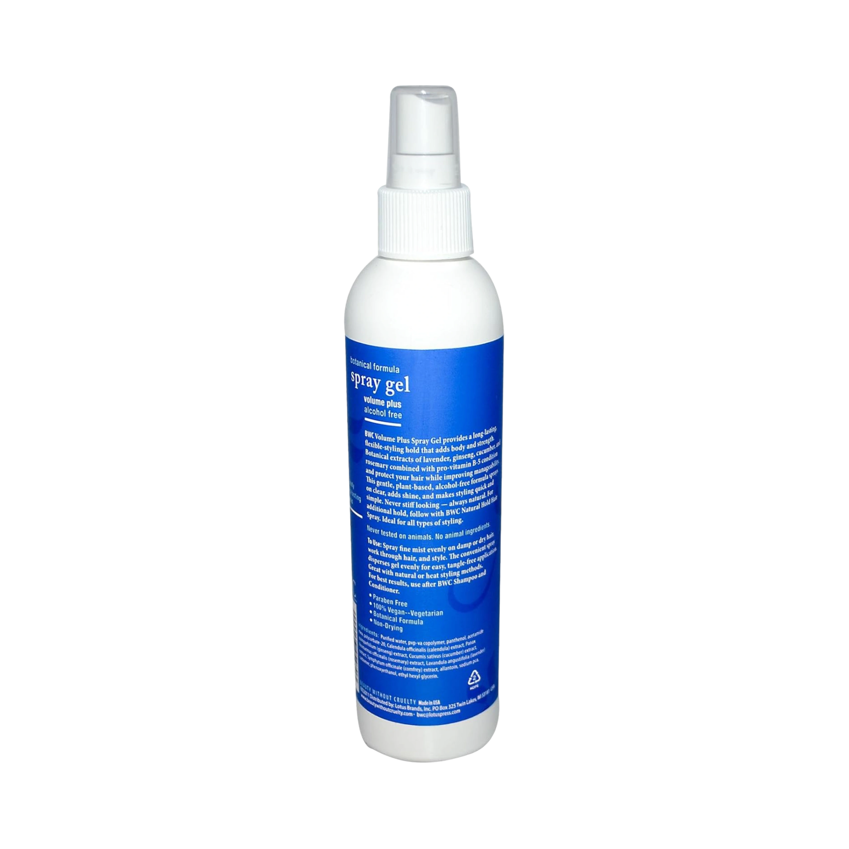 Beauty Without Cruelty, Volume Plus Spray Gel 8.5 Oz