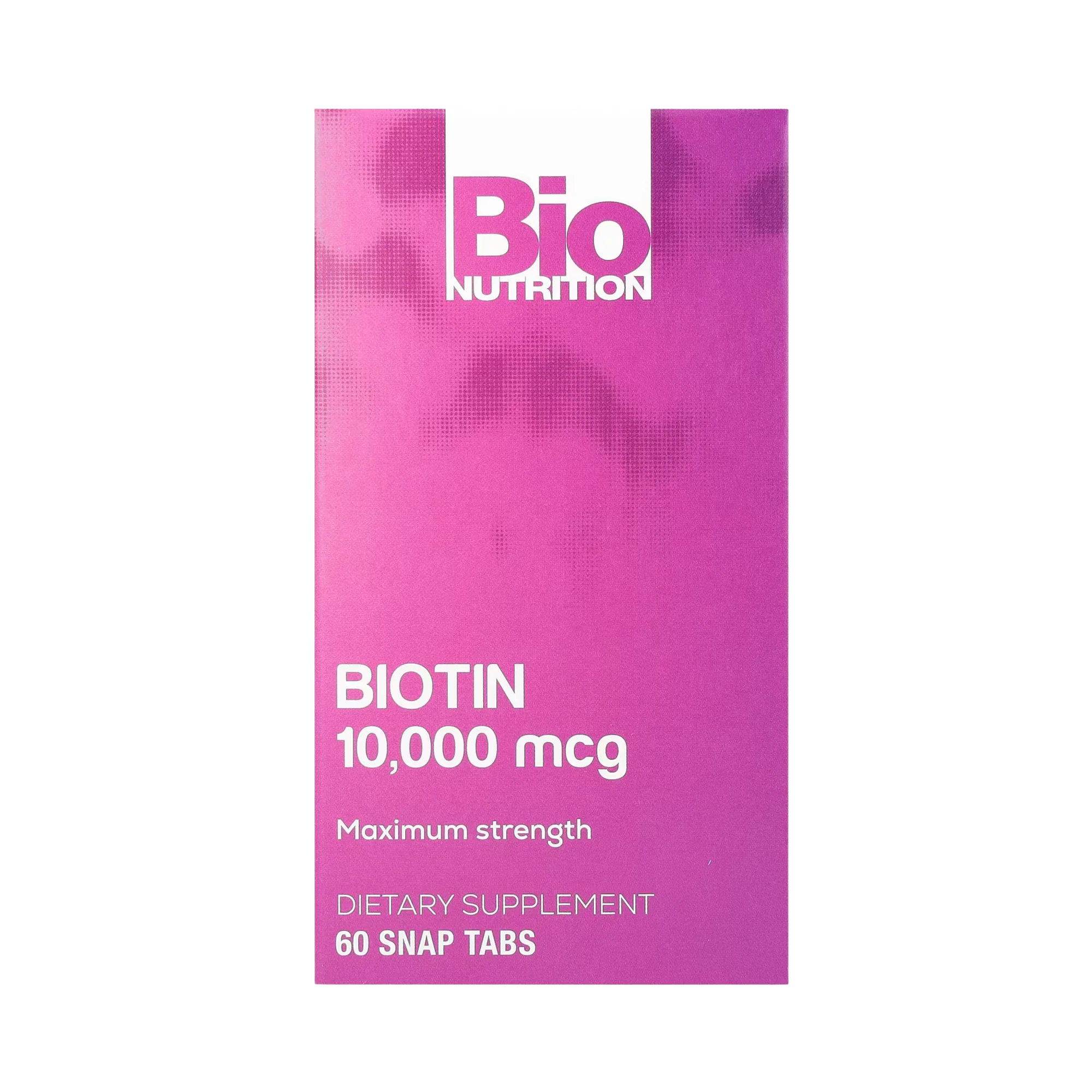 Bio Nutrition, Biotin, Maximum Strength, 10,000 Mcg, 60 Snap Tabs