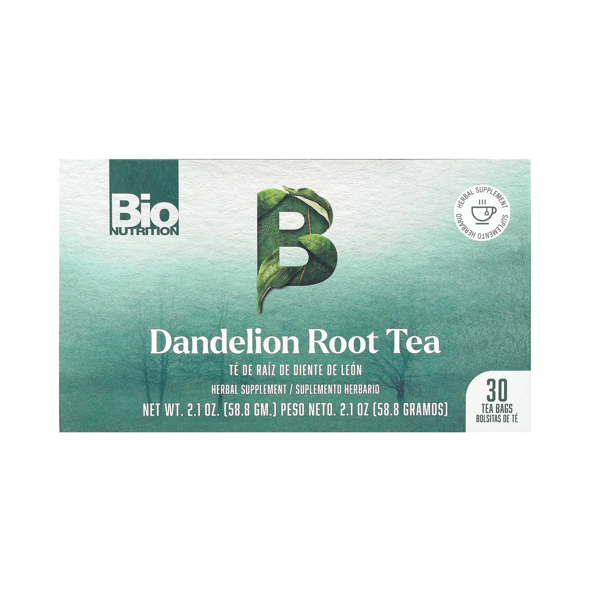 Bio Nutrition, Dandelion Root Tea, Caffeine Free, 30 Tea Bags, 2.1 Oz