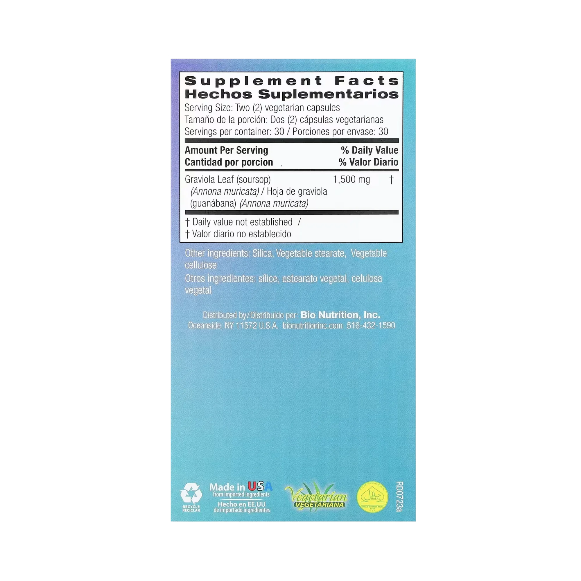 Bio Nutrition, Graviola, 60 Vegetarian Capsules