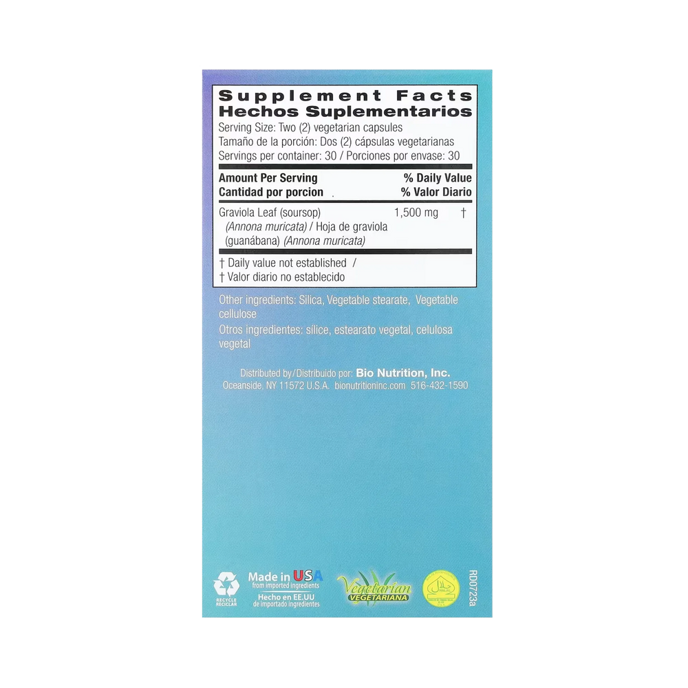 Bio Nutrition, Graviola, 60 Vegetarian Capsules